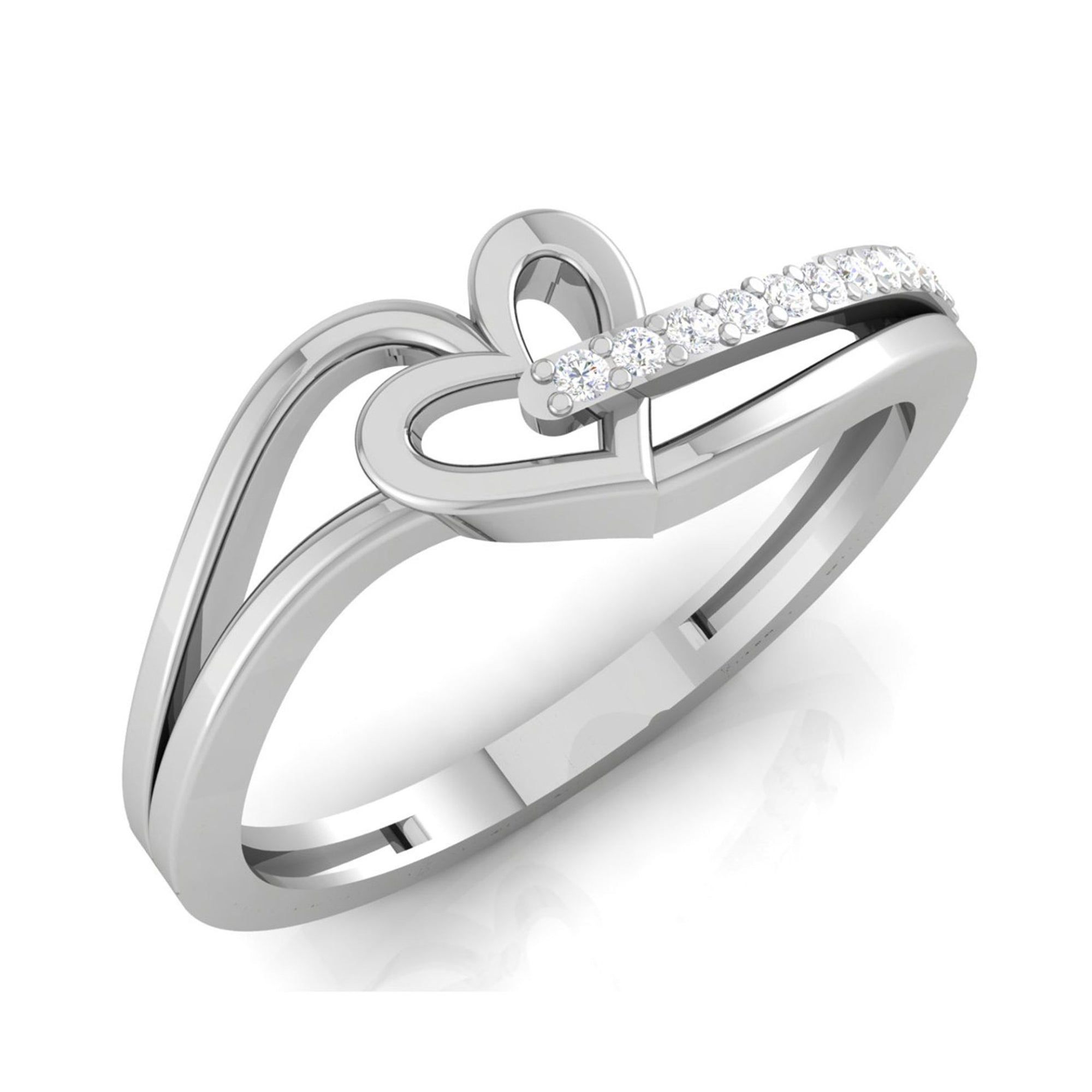 Sterling Silver Adjustable Heart Ring