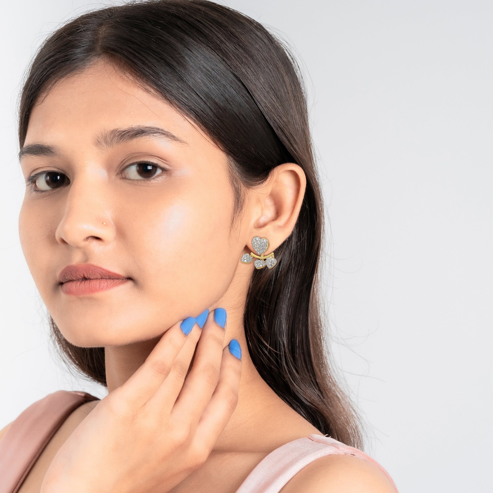 Classic Multi Heart Diamond Earrings