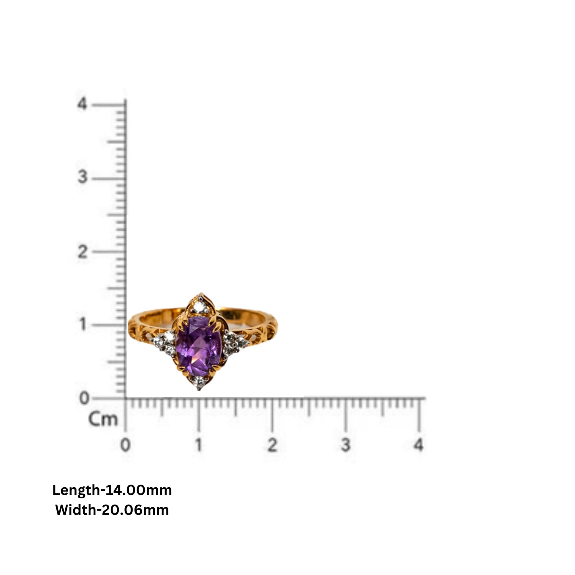 Three Piece Amethyst Ring Set