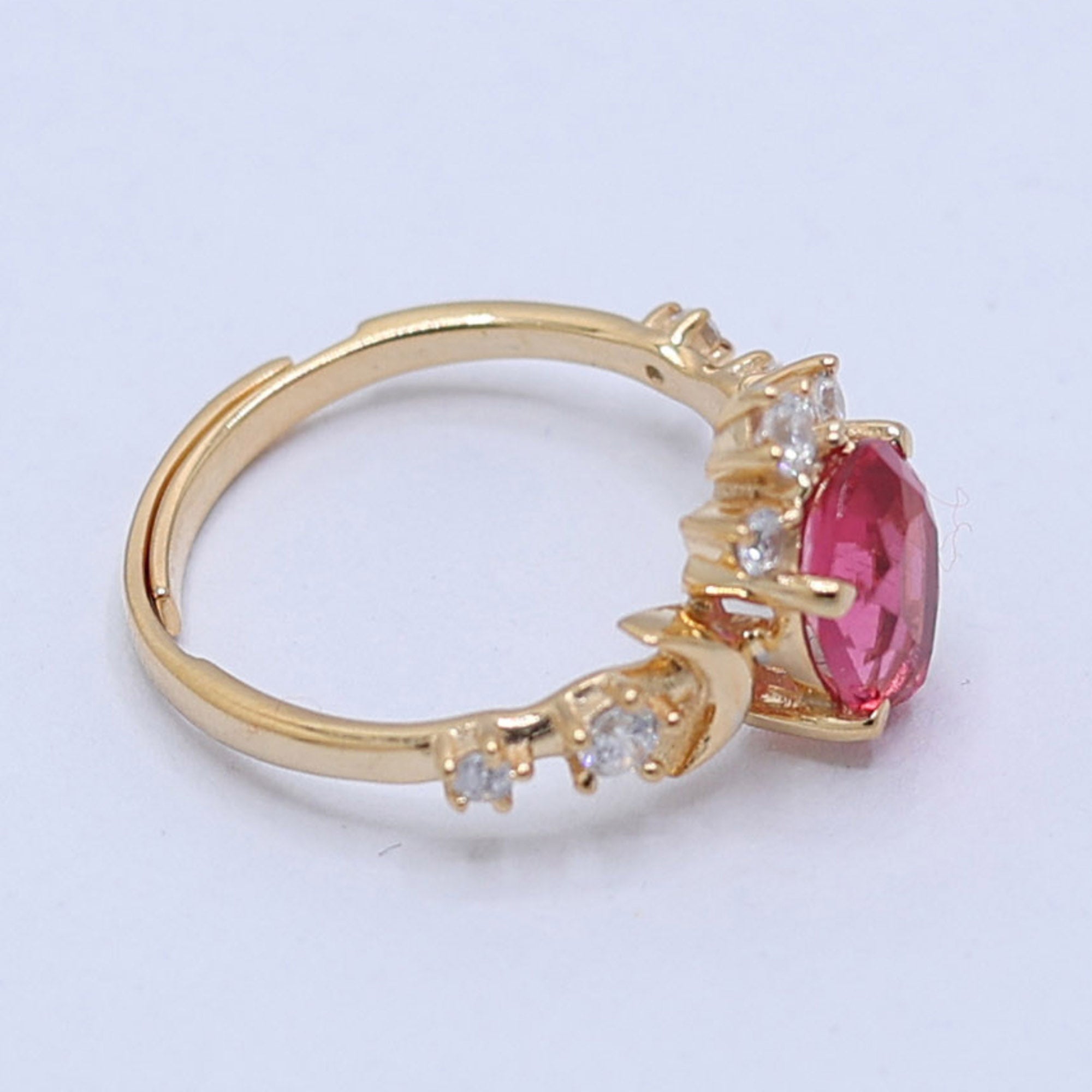Cosmic Elegance Pink Sapphire Ring