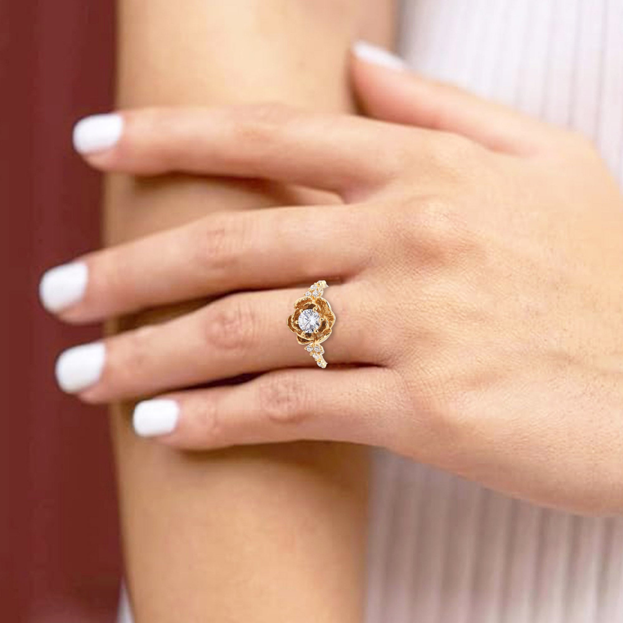 Luxury Floral Diamond Ring