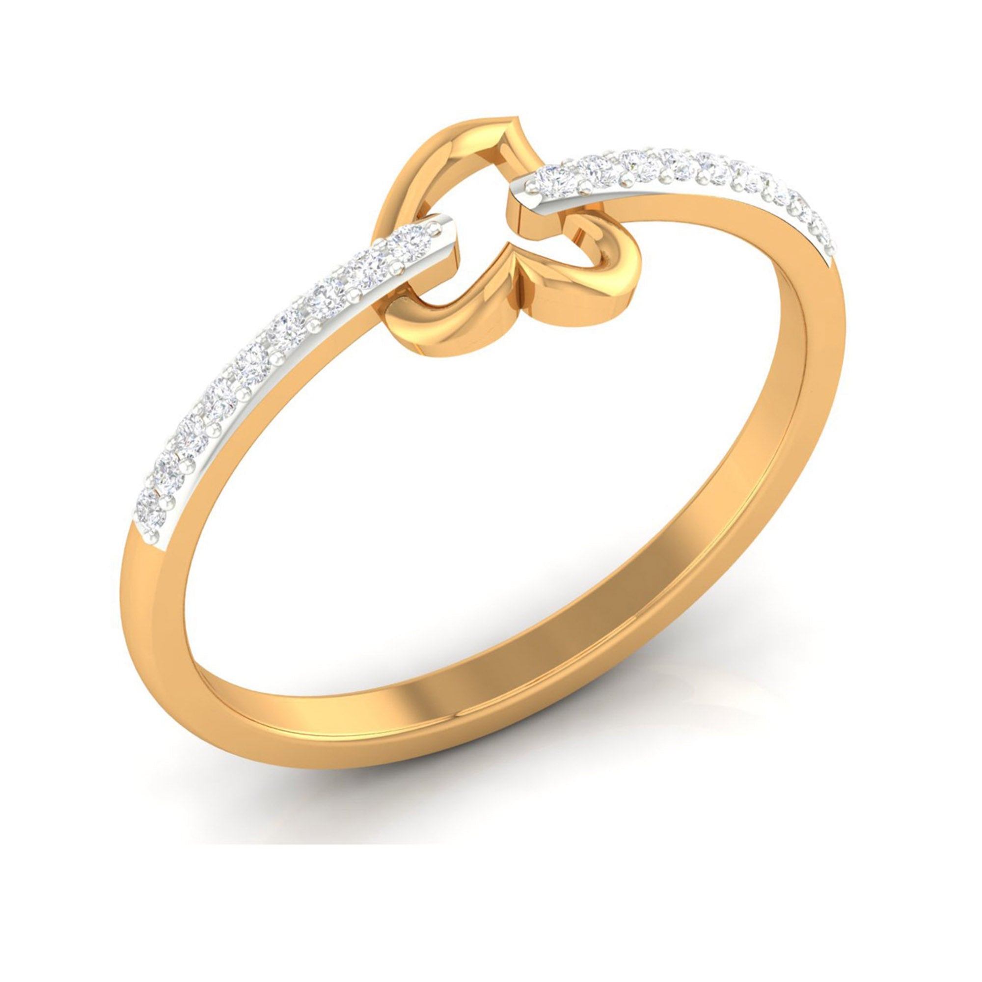 Timeless Gold Plated Open Heart Ring