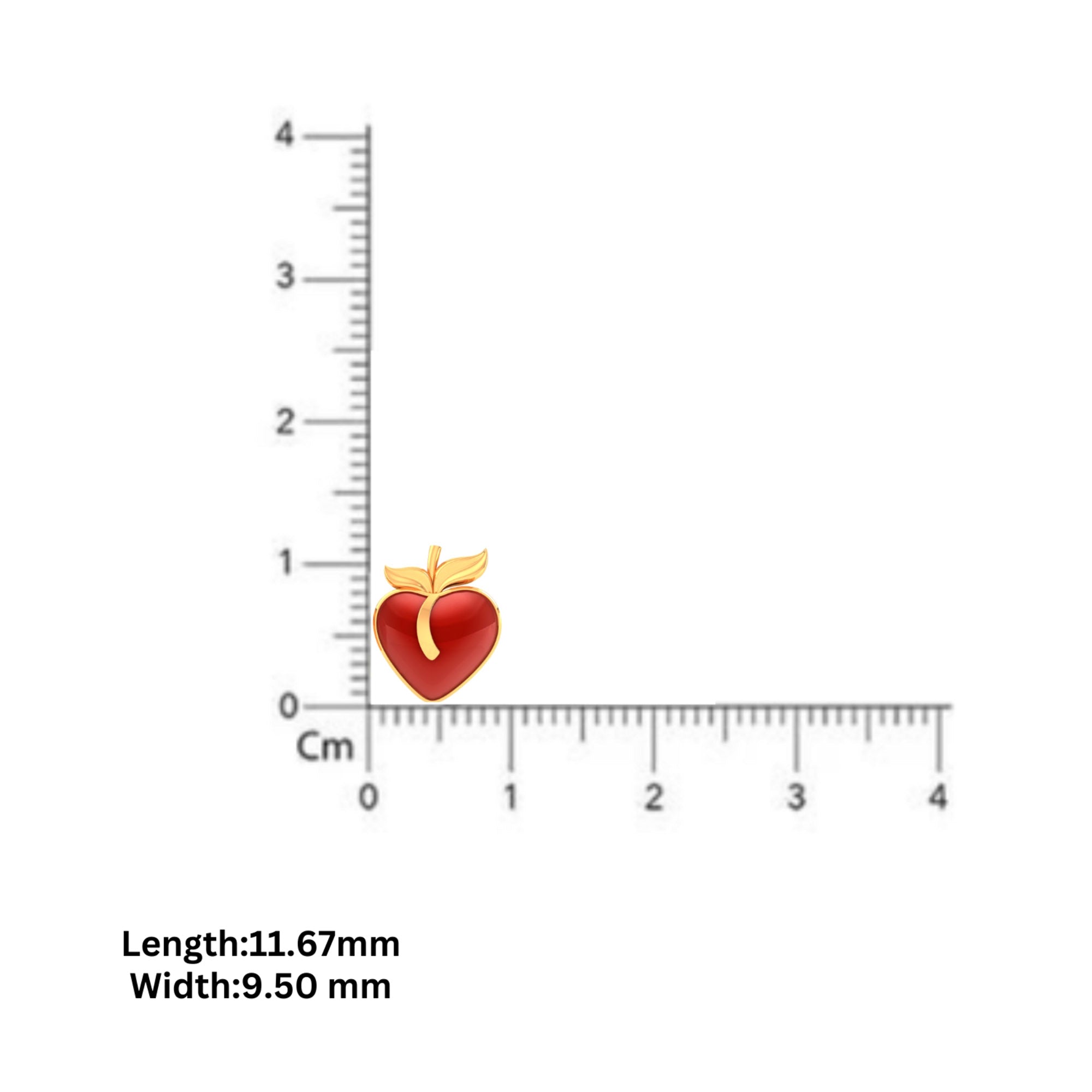 Apple Inspired Stud Earrings