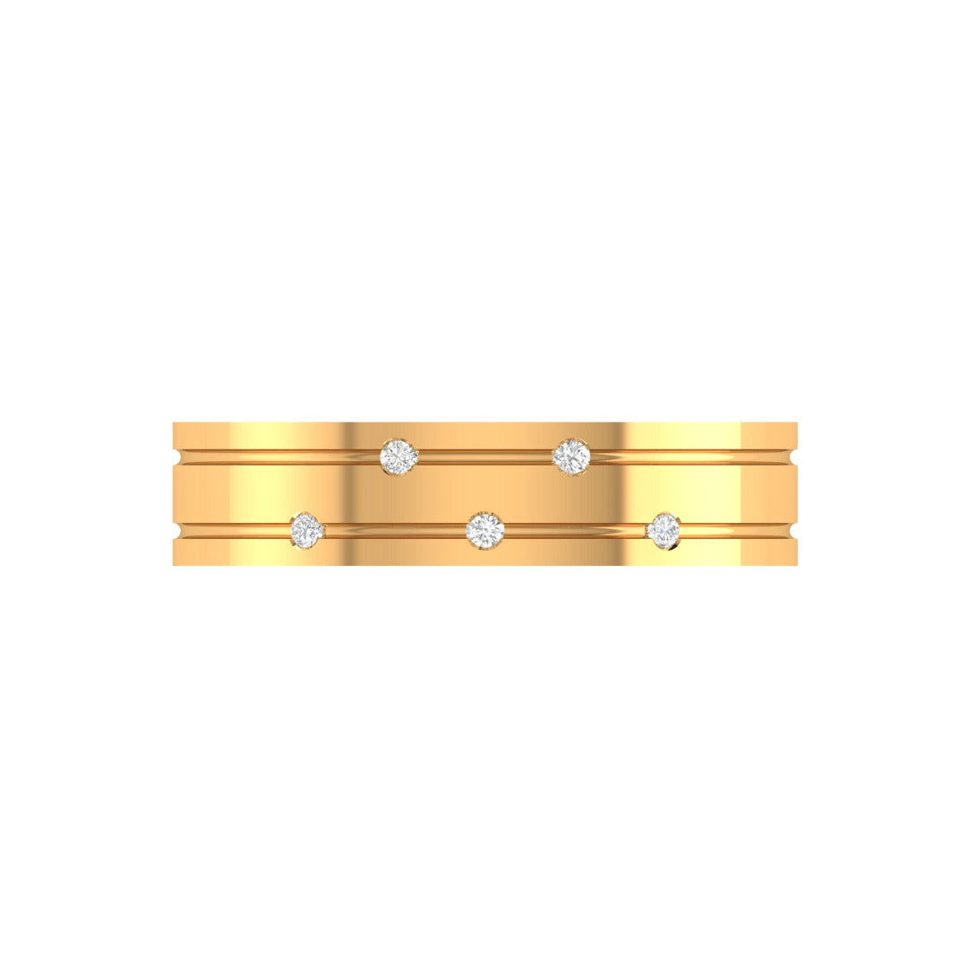 Gold Plated Couple Diamond Band
