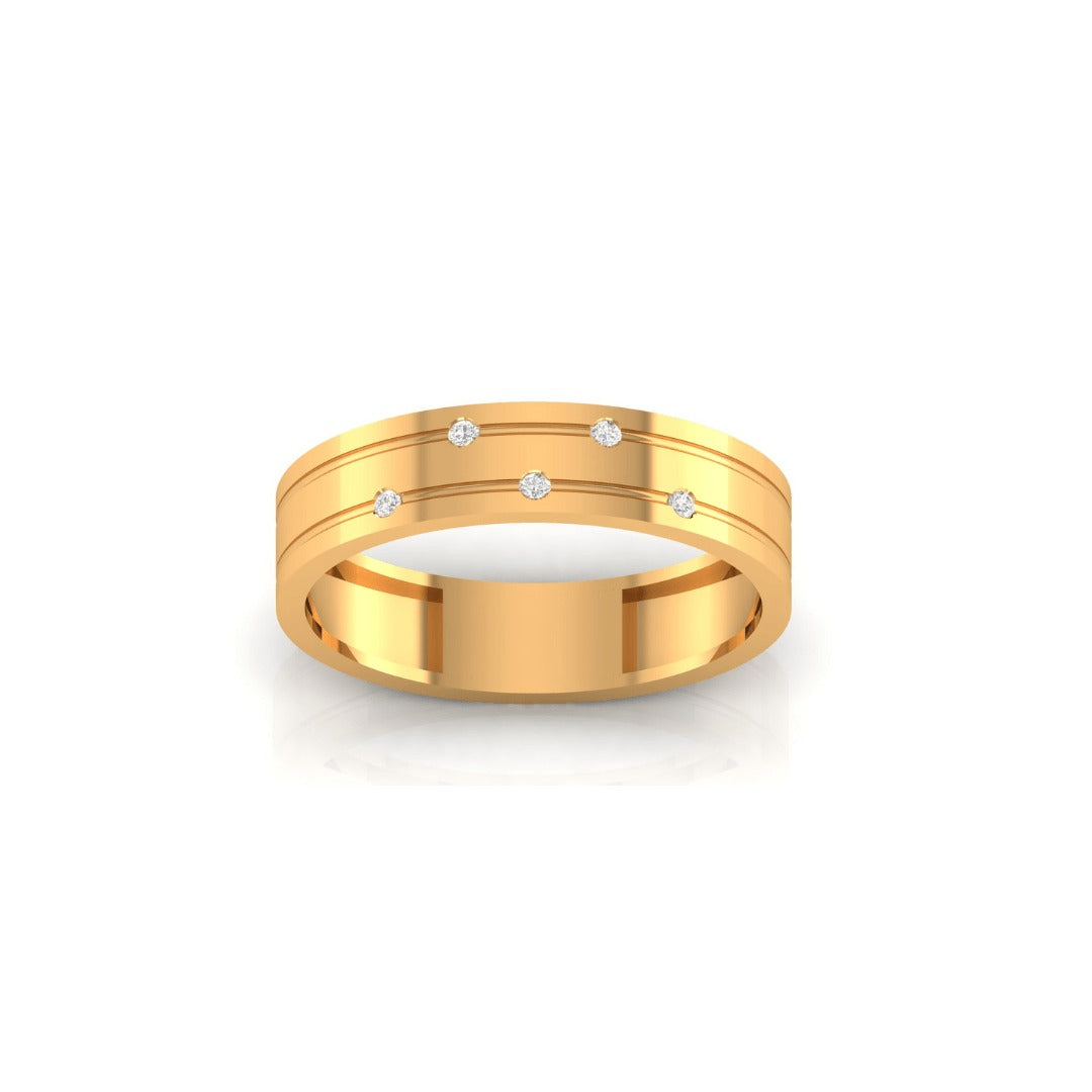 Gold Plated Couple Diamond Band