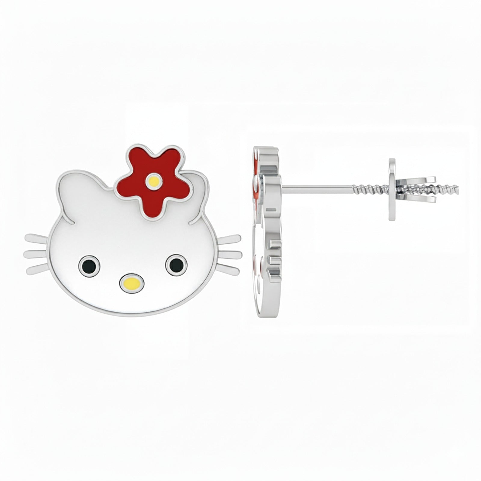 Cute Hello Kitty Enamel Studs