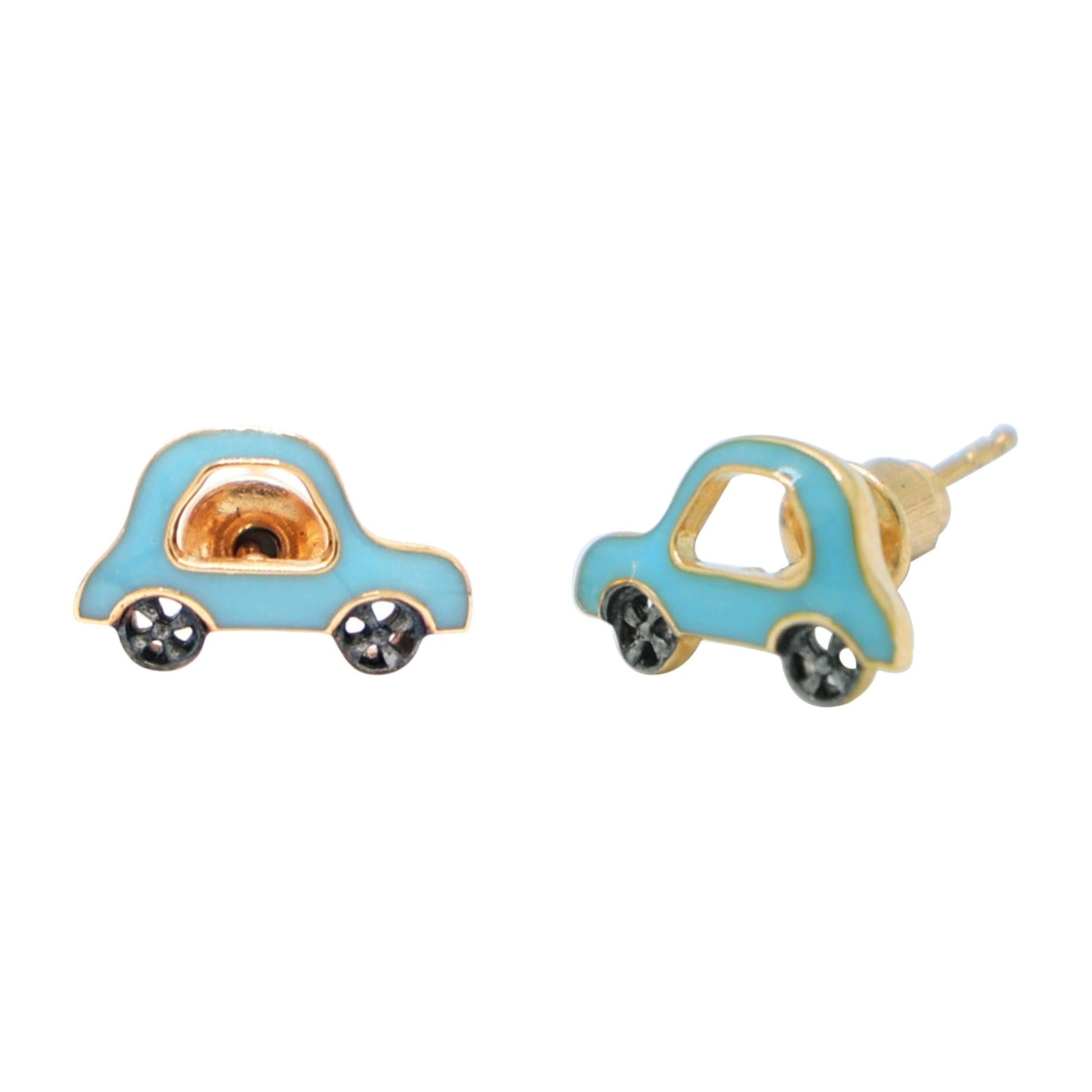 Blue Car Kids Earrings