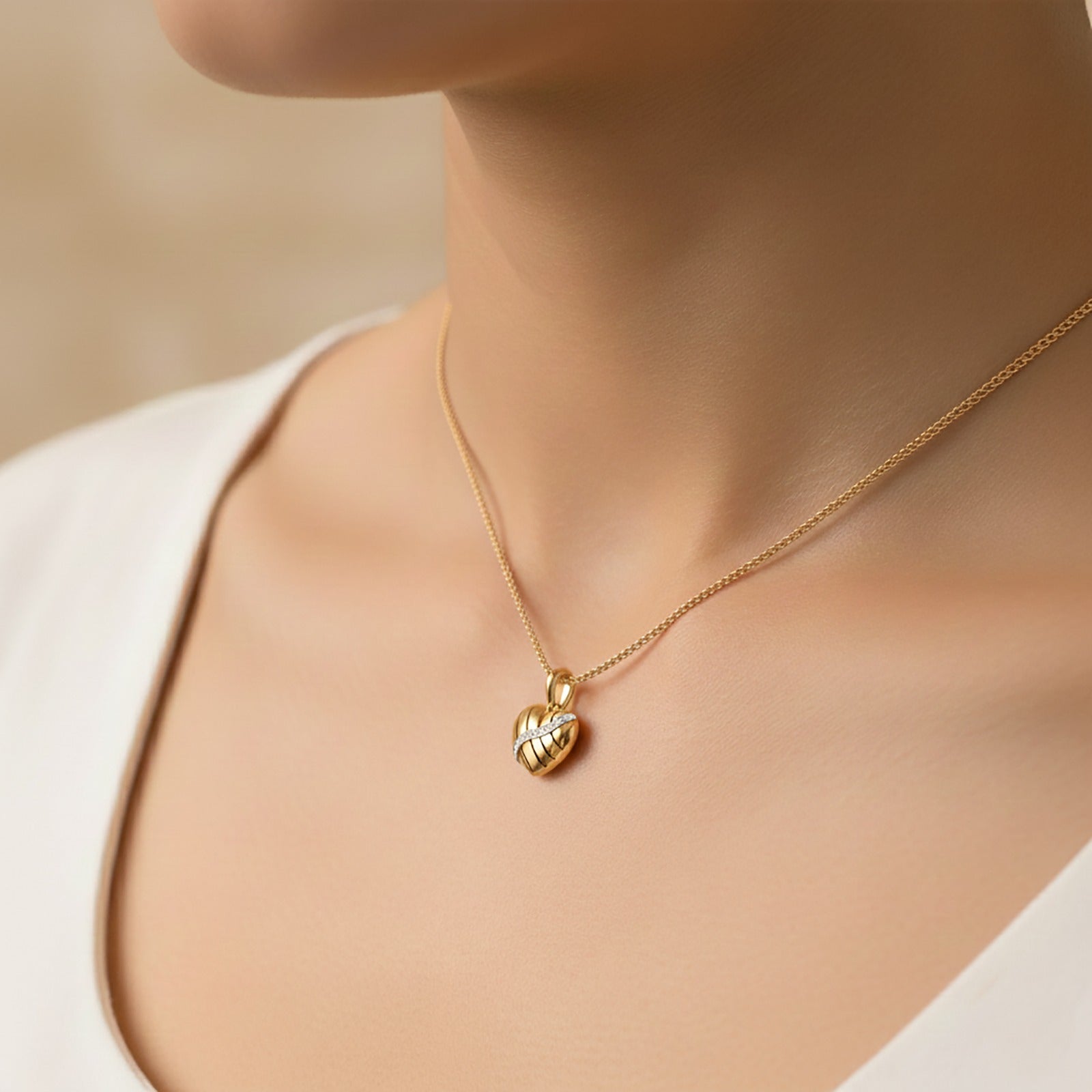 Women's Gold Plated Heart Pendant