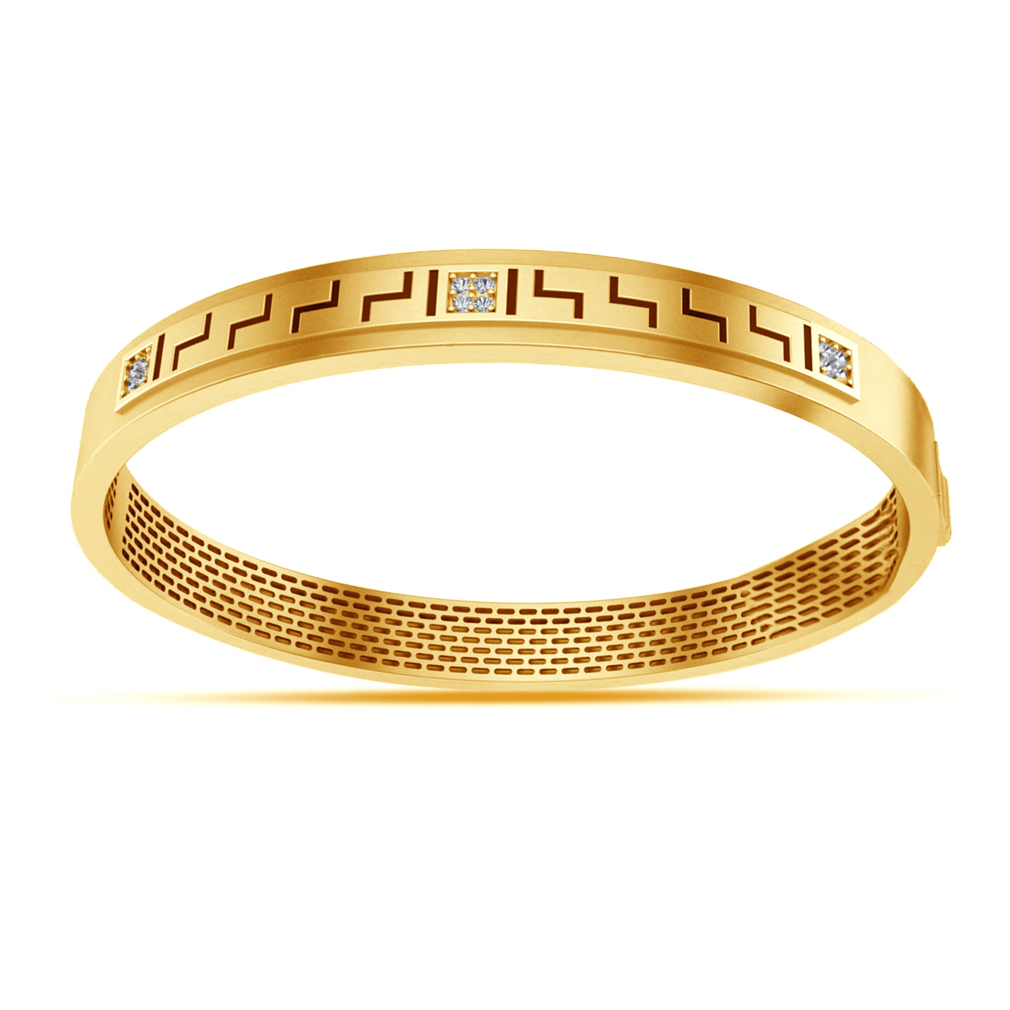 Men’s Vermeil Yellow Gold Plated Geometric Kada