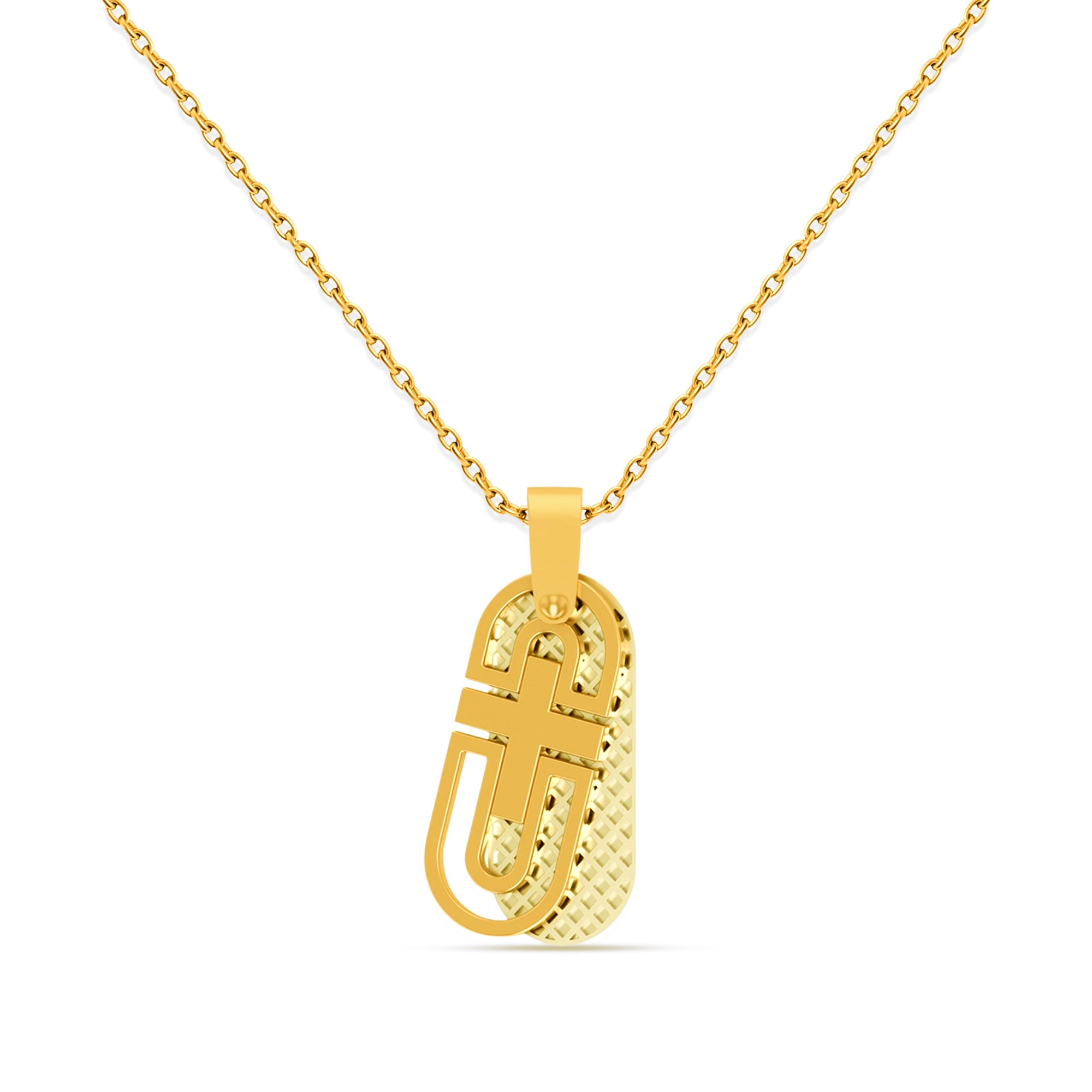 Luxury Yellow Gold Plated Pendant for Him