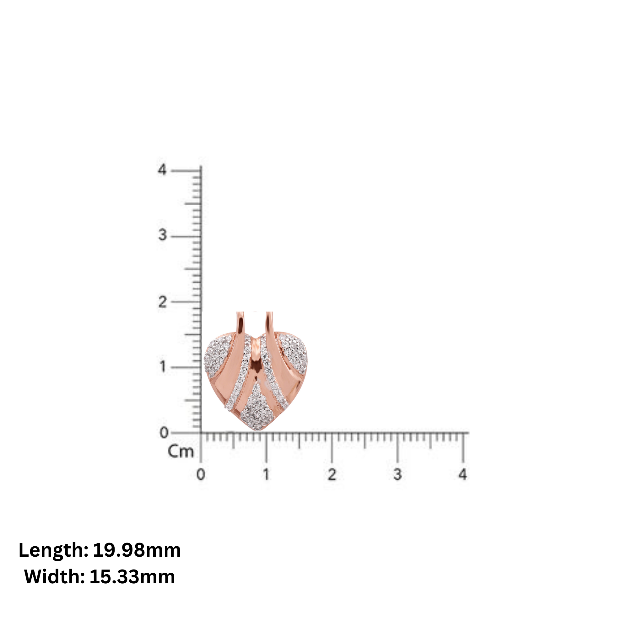 Rose Gold Diamond Heart Pendant