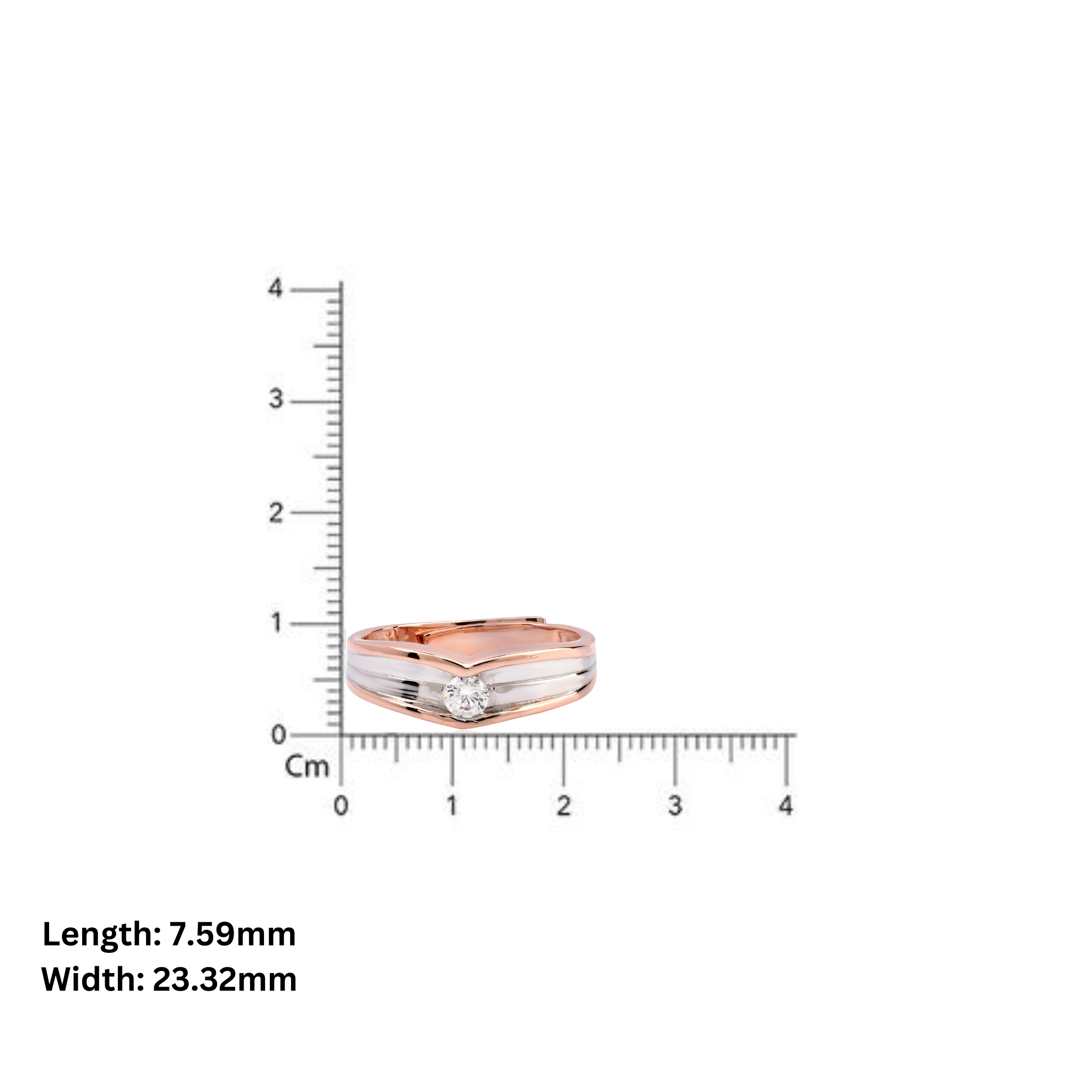 Adjustable Radiant Silver Rose Gold Dual-Tone Band