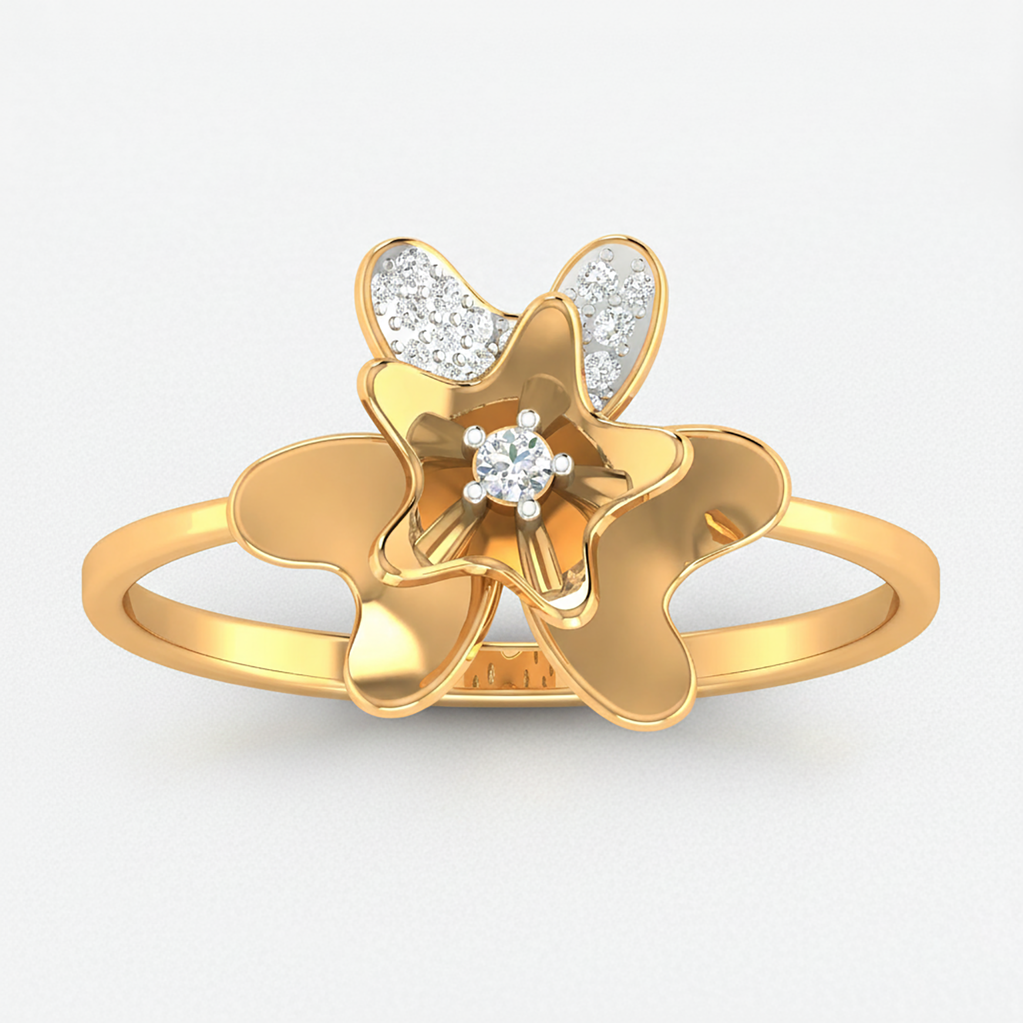 Nature Inspired Floral Diamond Ring