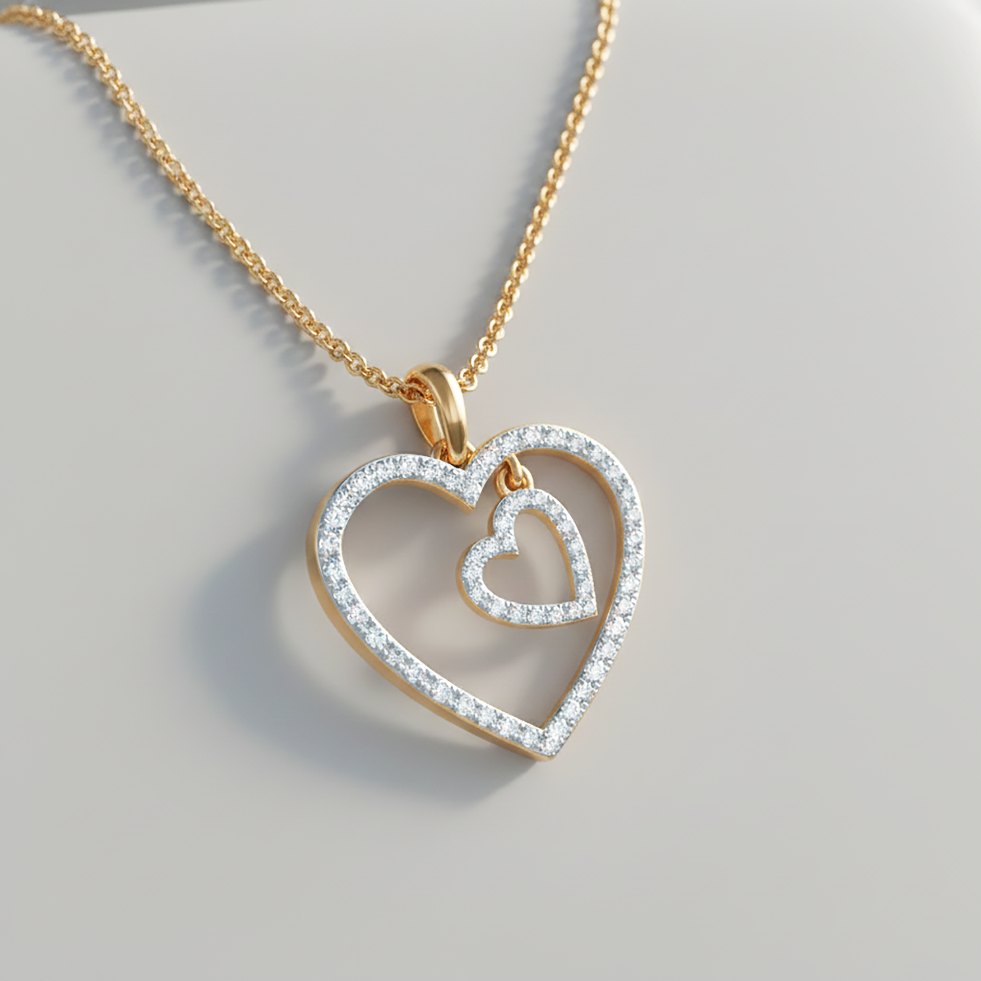 Eternal Embrace Double Heart Pendant