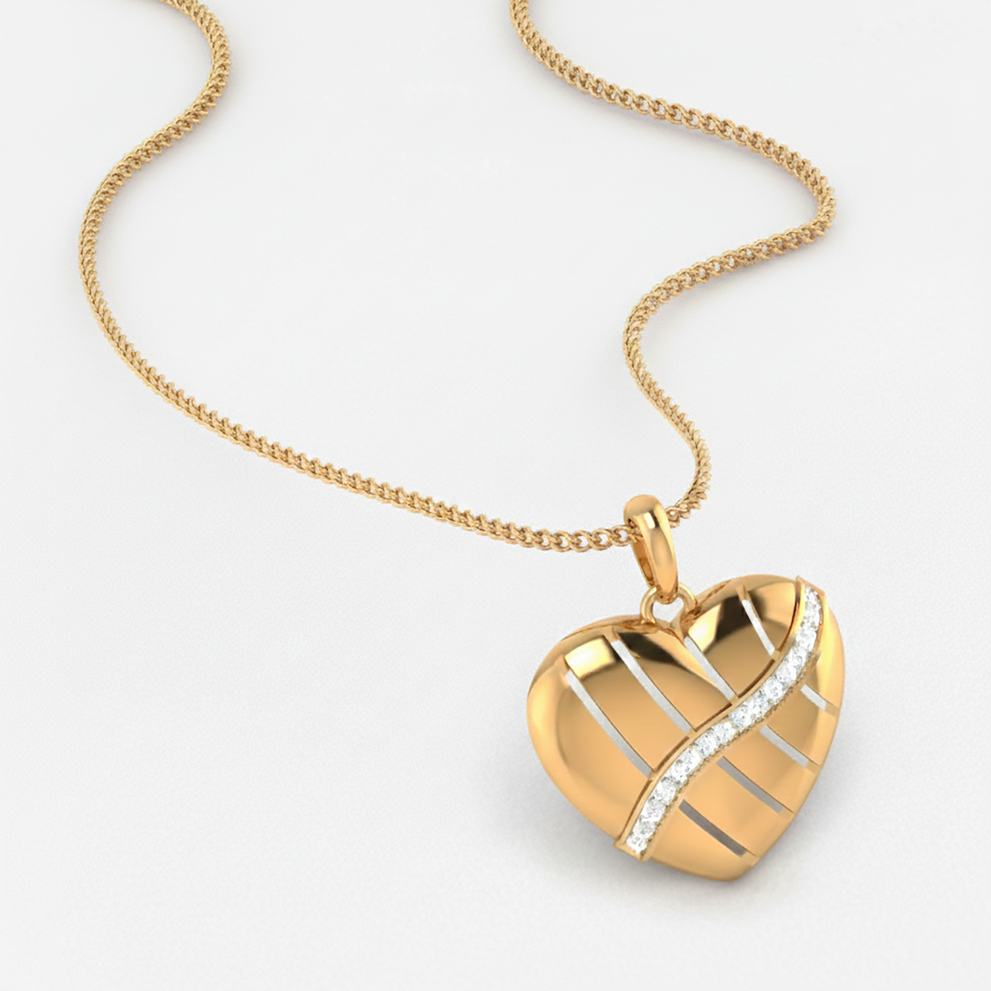 Women's Gold Plated Heart Pendant