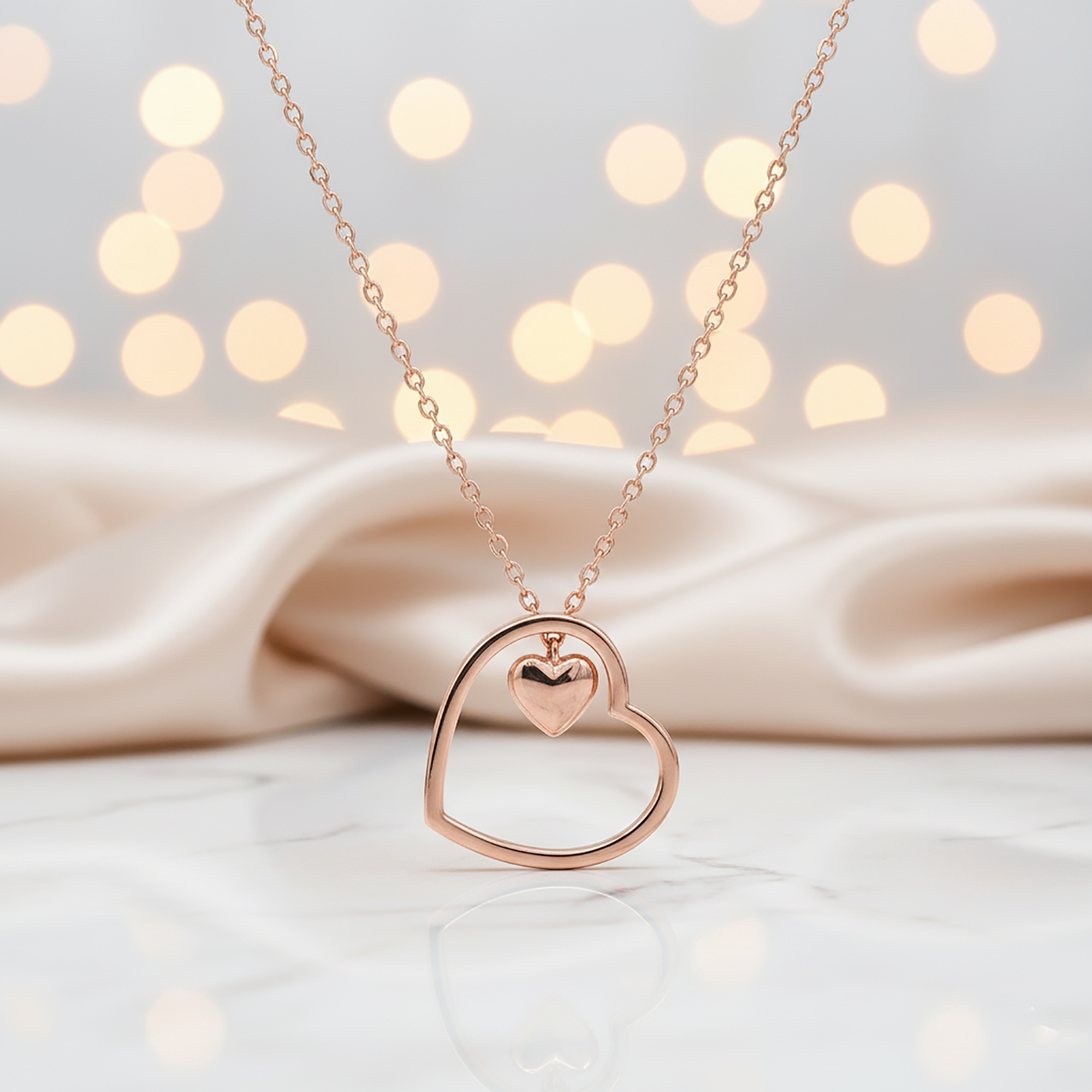 Dual Heart Embrace Pendant