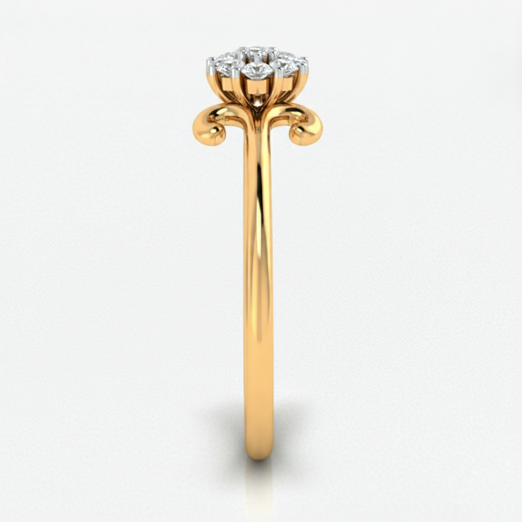 Elegant Floral Cluster Ring