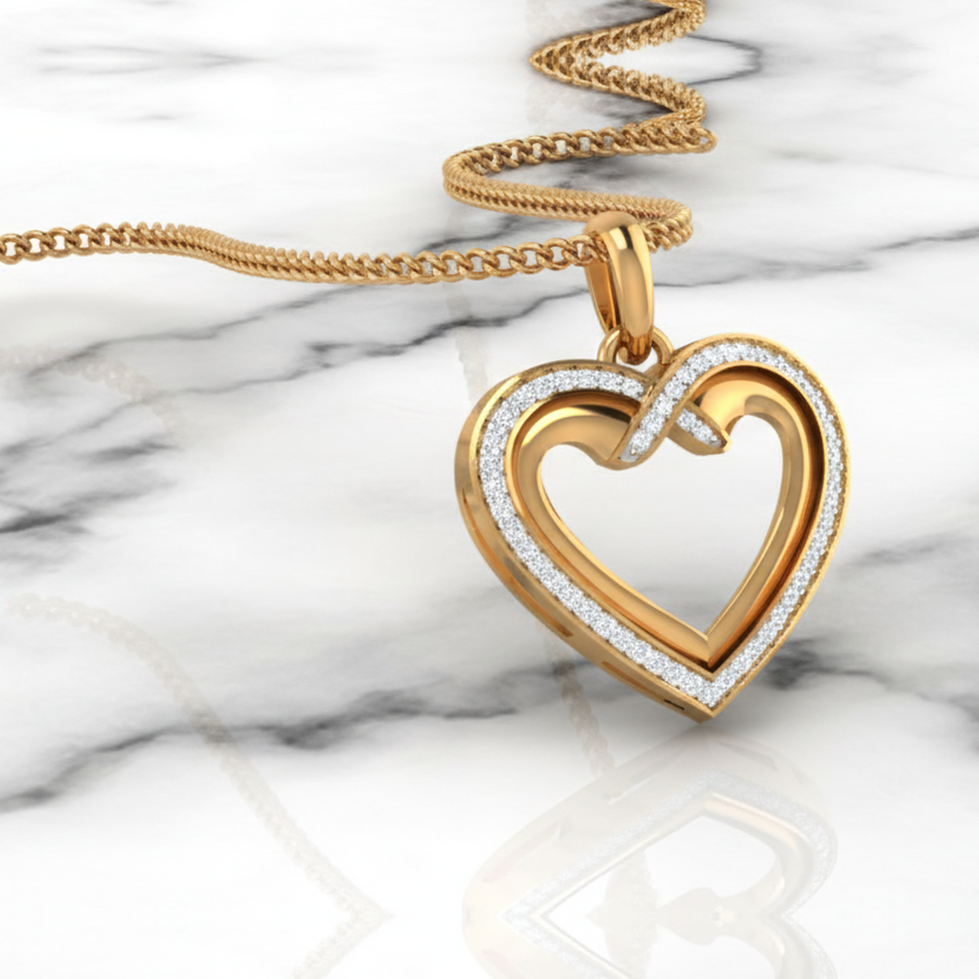 Yellow Gold Heart Pendant
