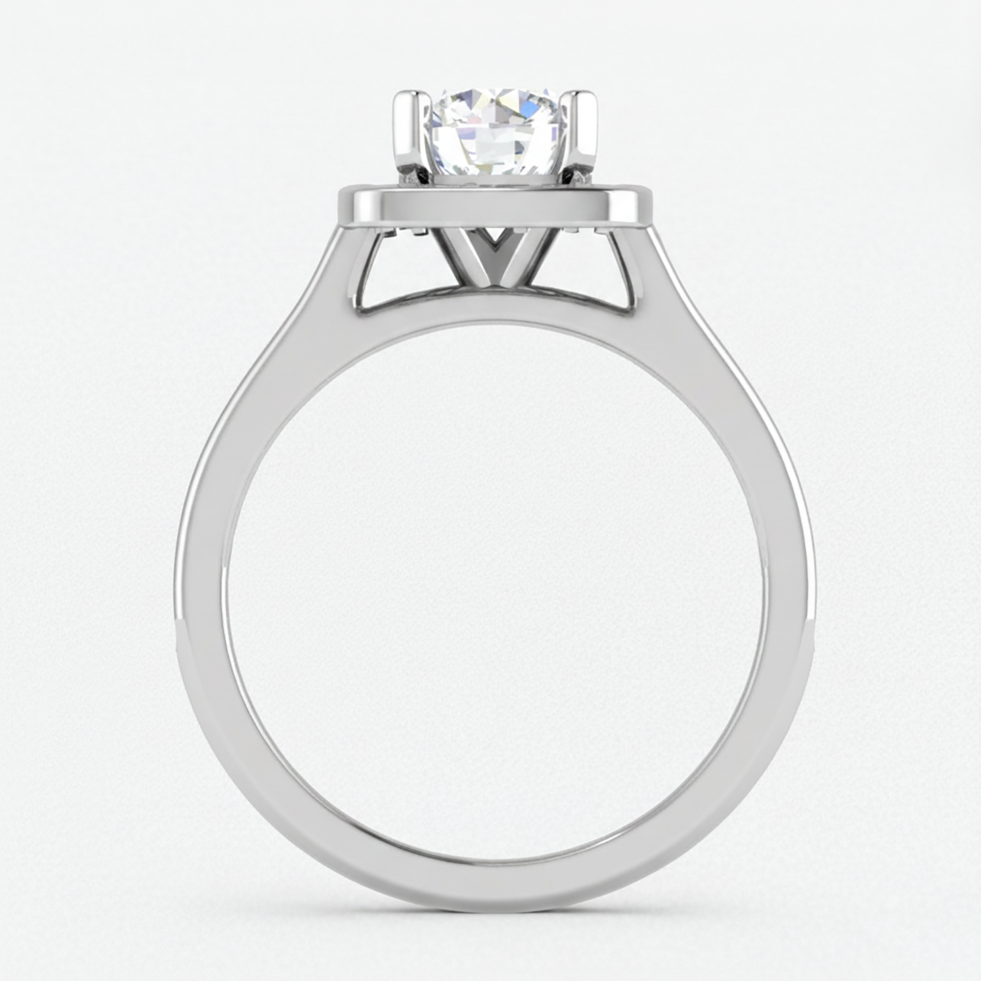 Elegant Cushion Halo Diamond Ring