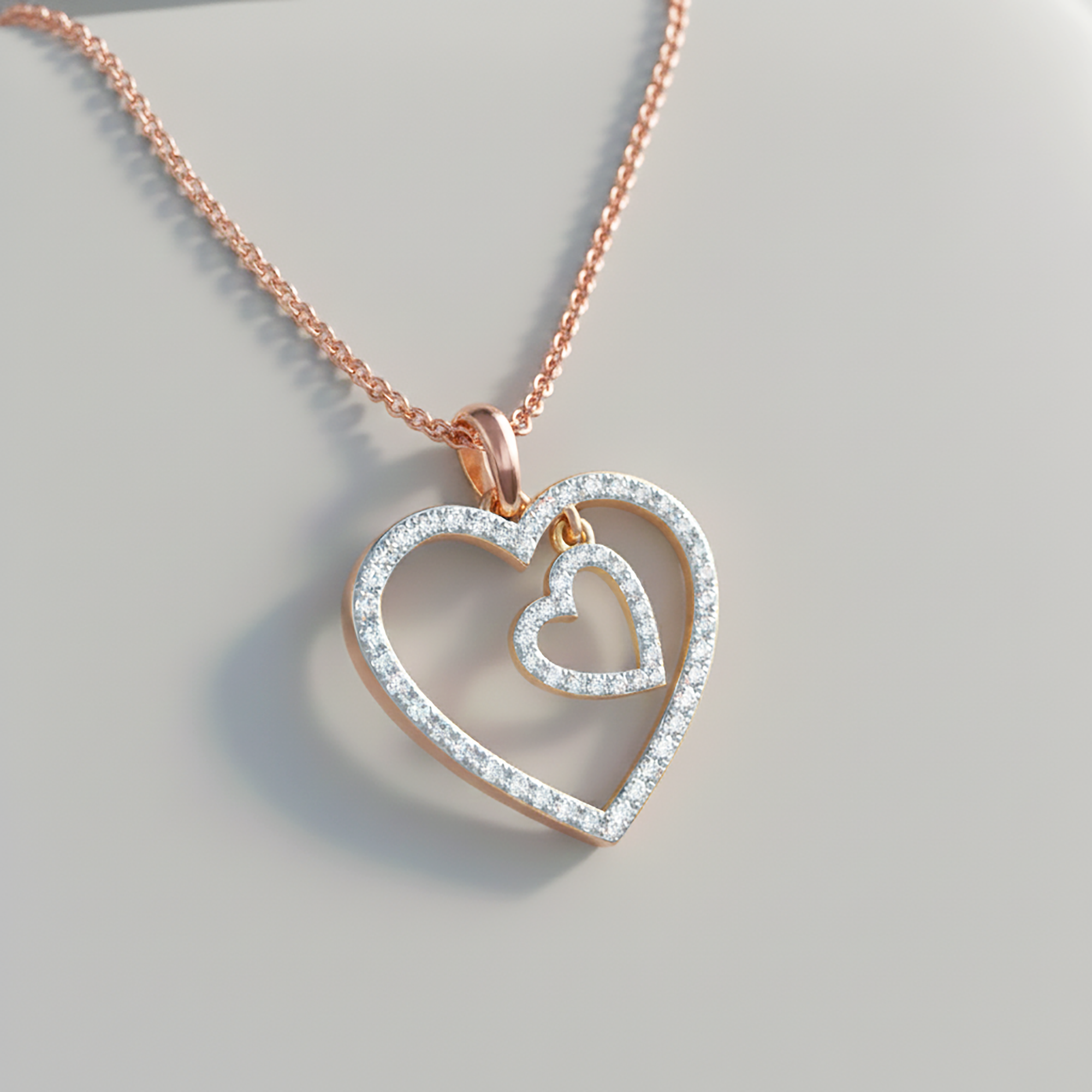 Infinite Love Double Heart Pendant