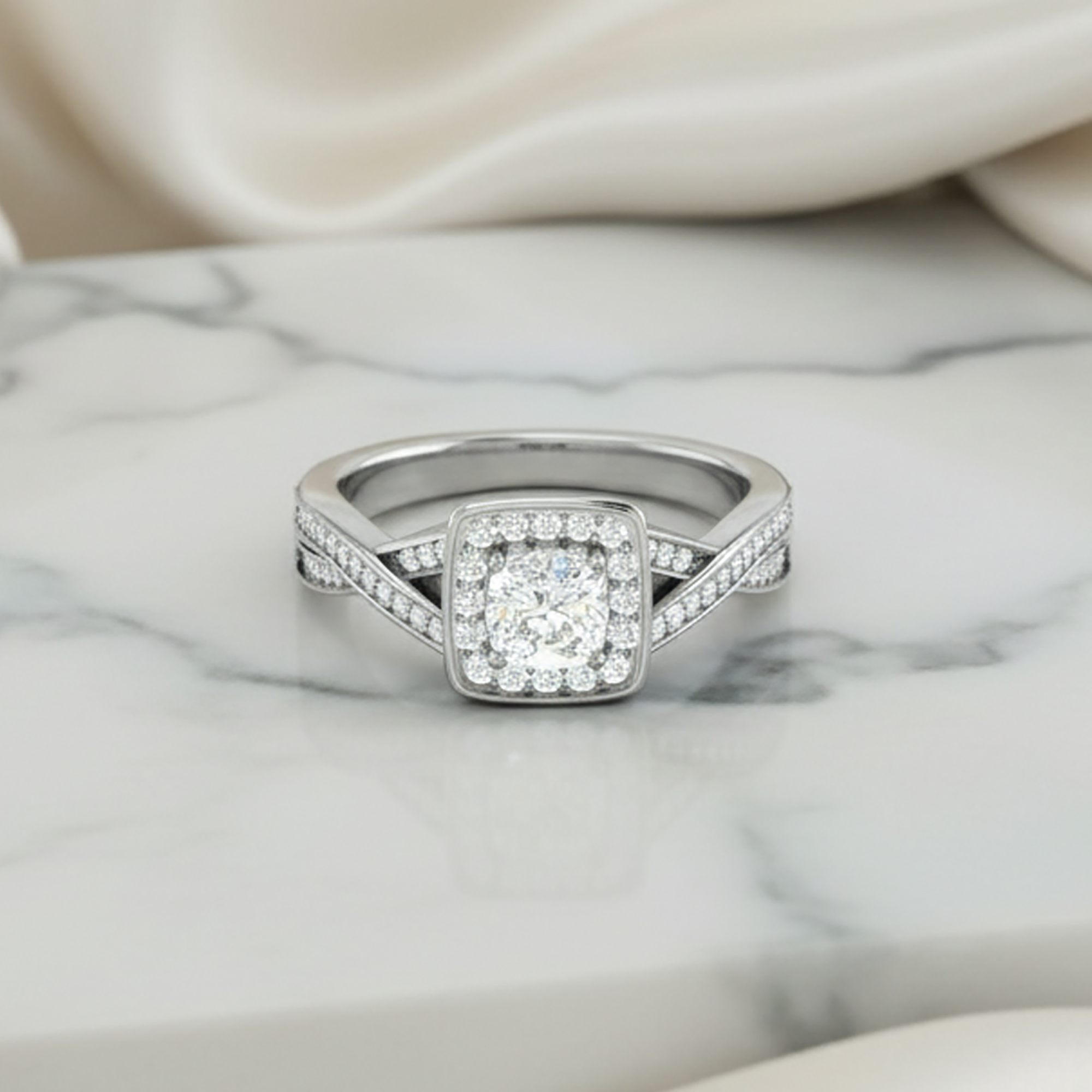 Crossover American Diamond Ring