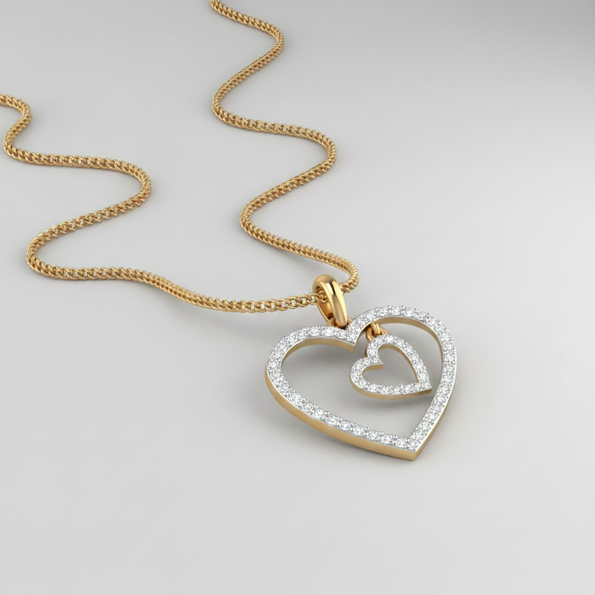 Eternal Embrace Double Heart Pendant