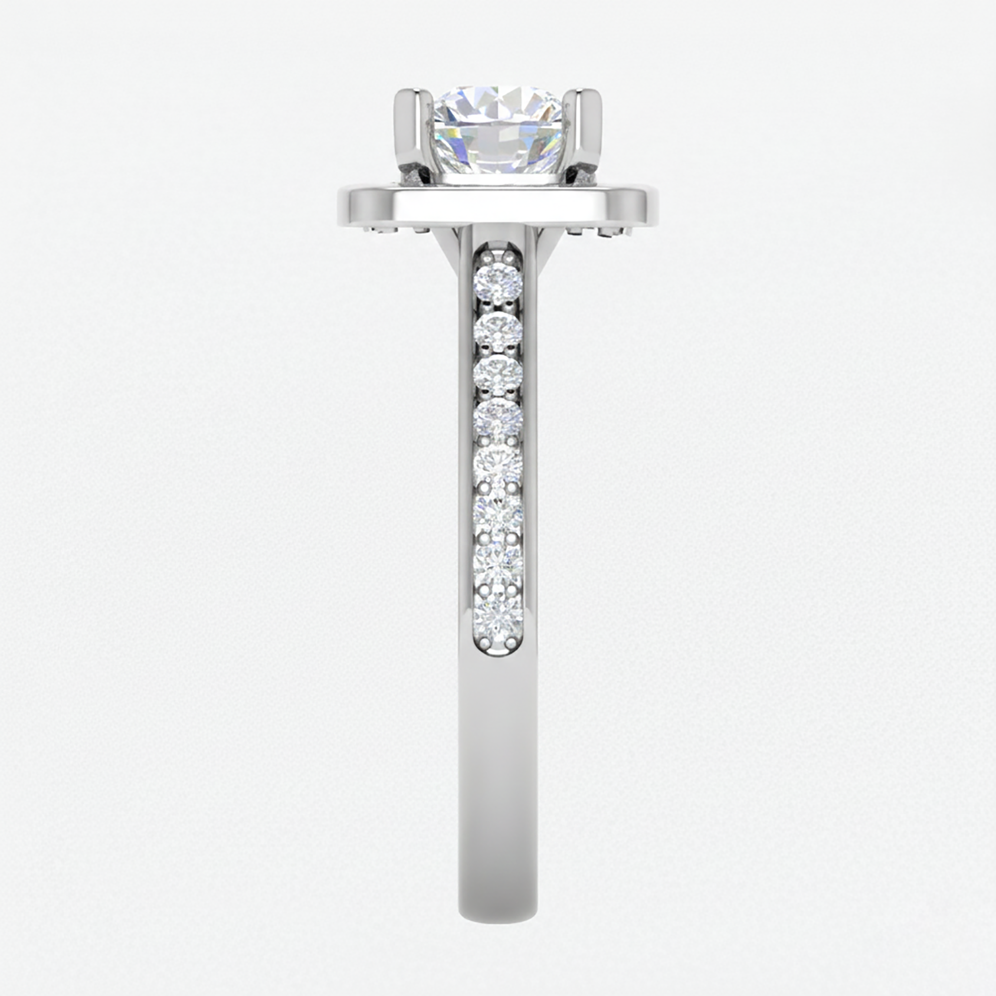 Elegant Cushion Halo Diamond Ring