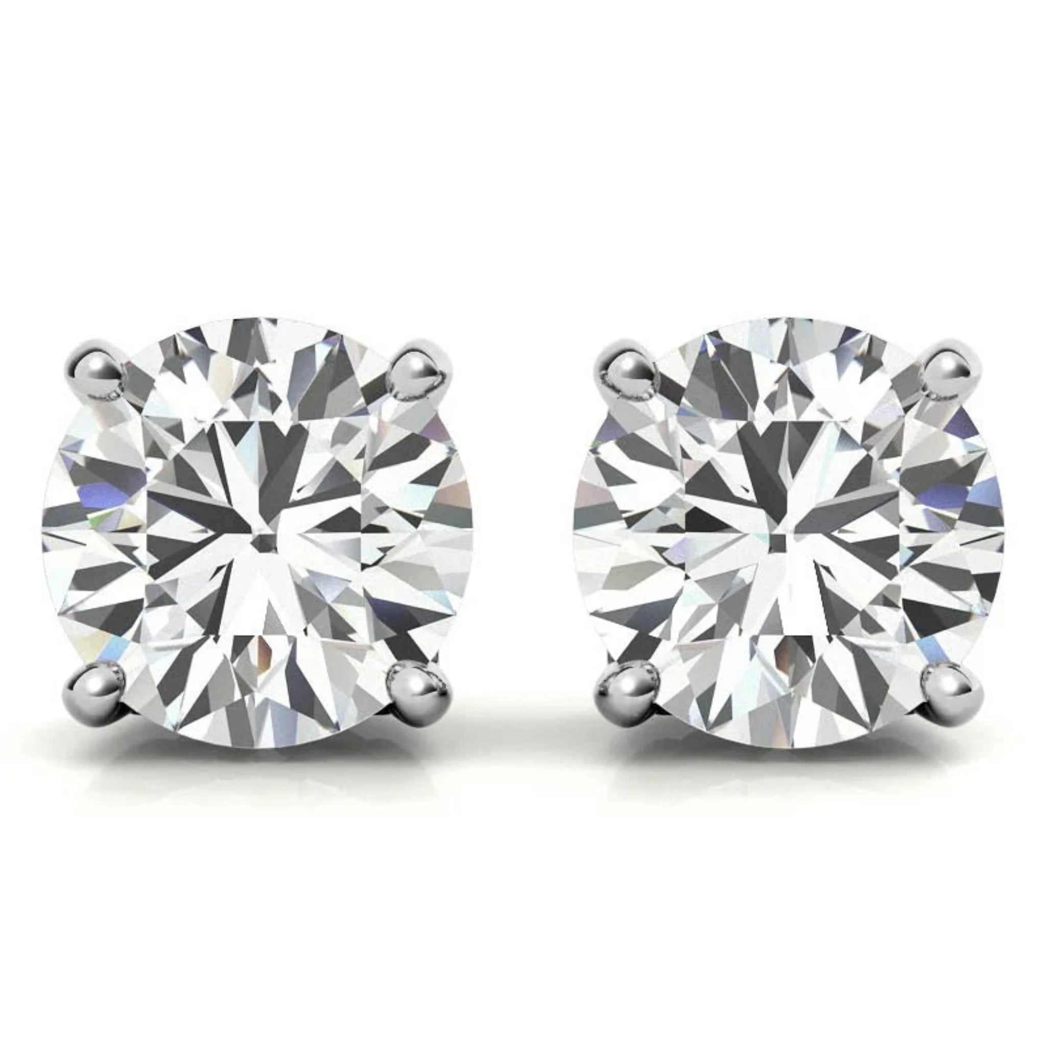 Timeless Round Sparkling White Gold Silver Filigree Basket Stud Earring for Women