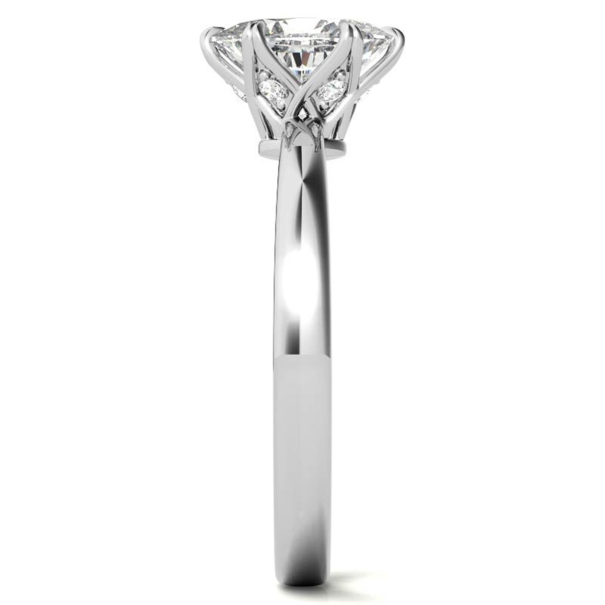 Stunning Adjustable Sterling Silver Solitaire Ring with White Gold Plating - Perfect American Diamond Ring for Women