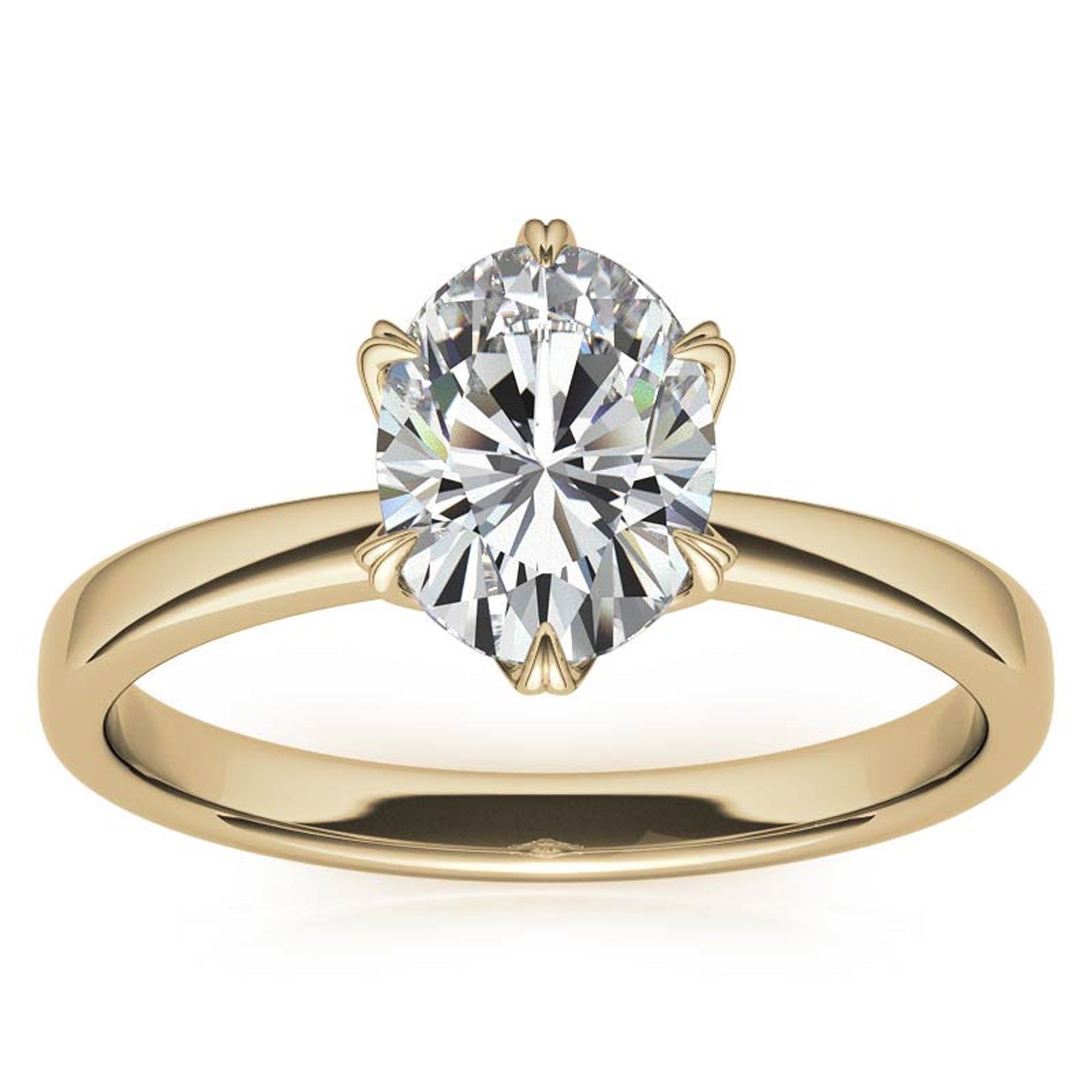 Stunning Adjustable Sterling Silver Solitaire Ring with Yellow Gold Plating | American Diamond Elegance for Women