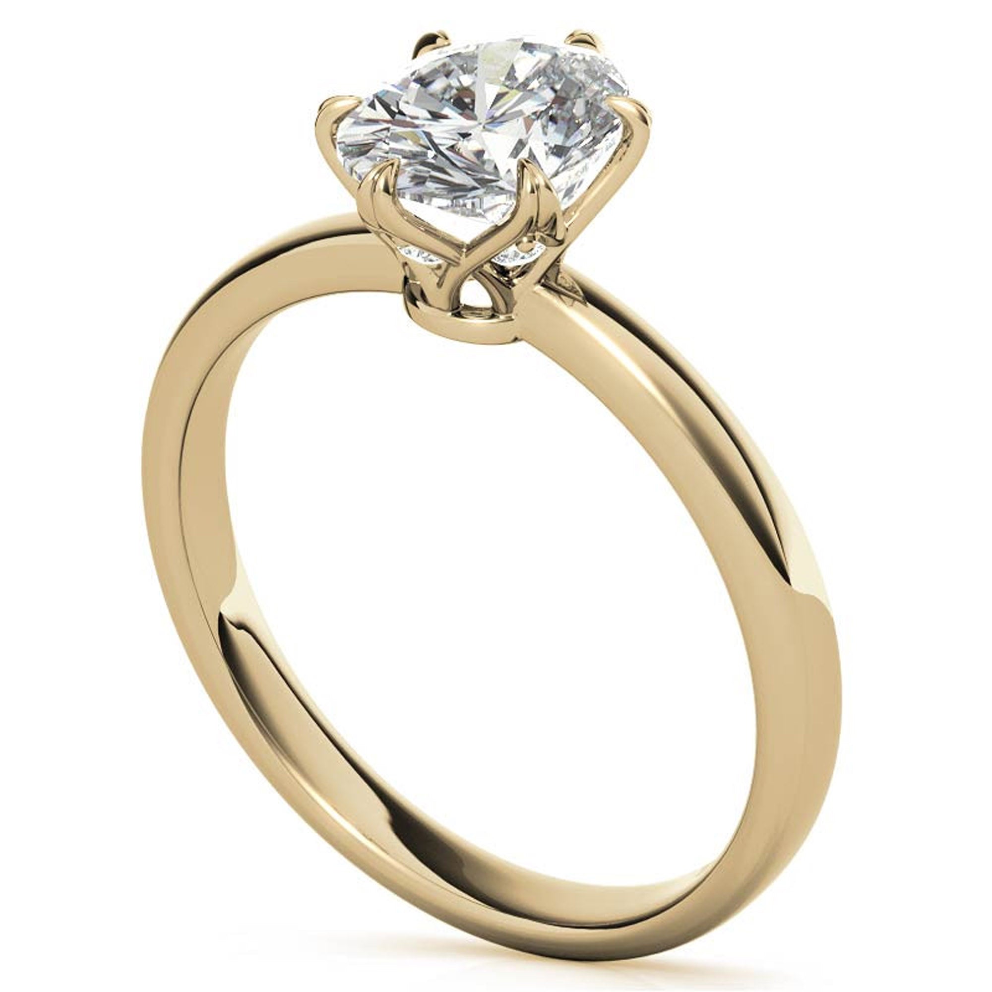 Stunning Adjustable Sterling Silver Solitaire Ring with Yellow Gold Plating | American Diamond Elegance for Women
