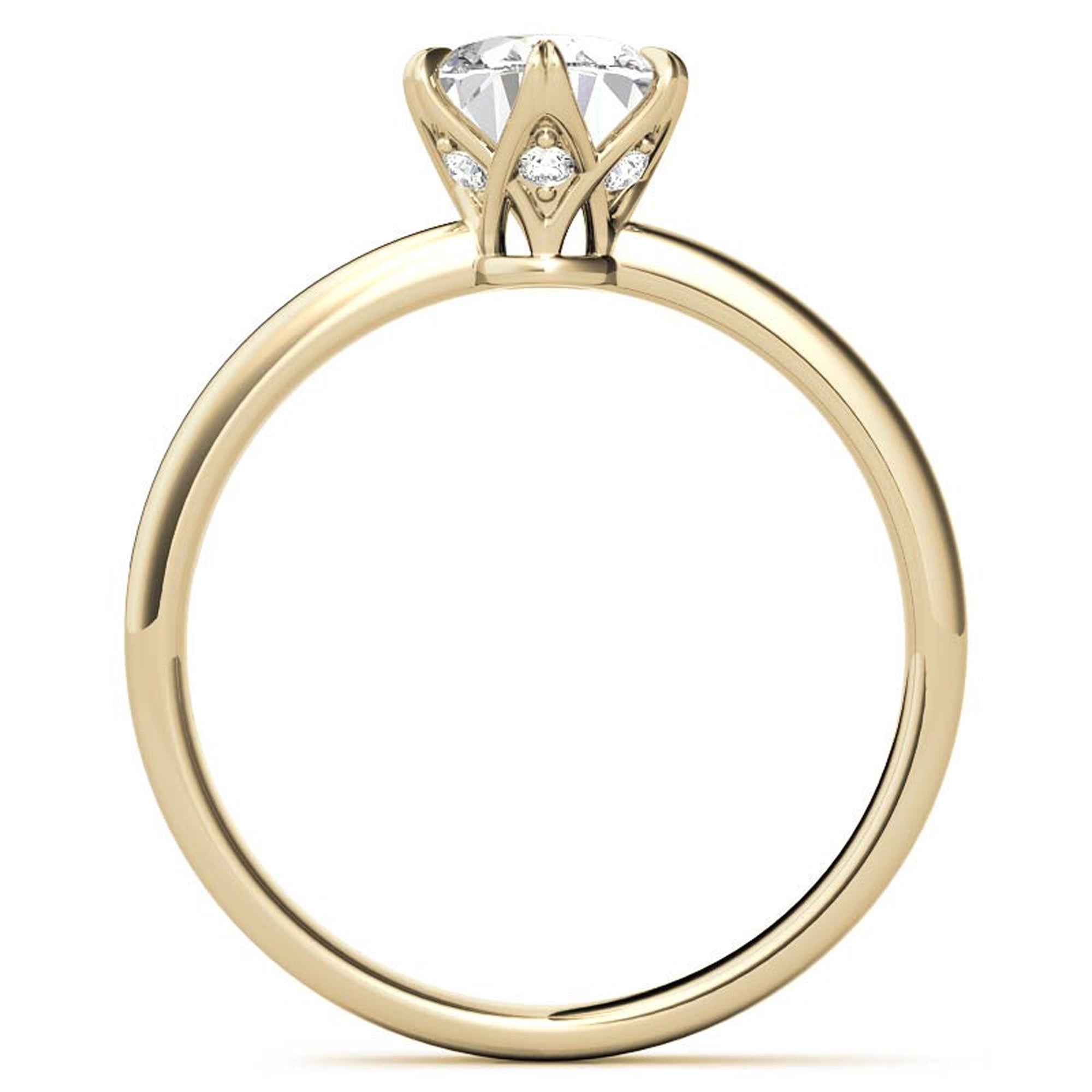 Stunning Adjustable Sterling Silver Solitaire Ring with Yellow Gold Plating | American Diamond Elegance for Women