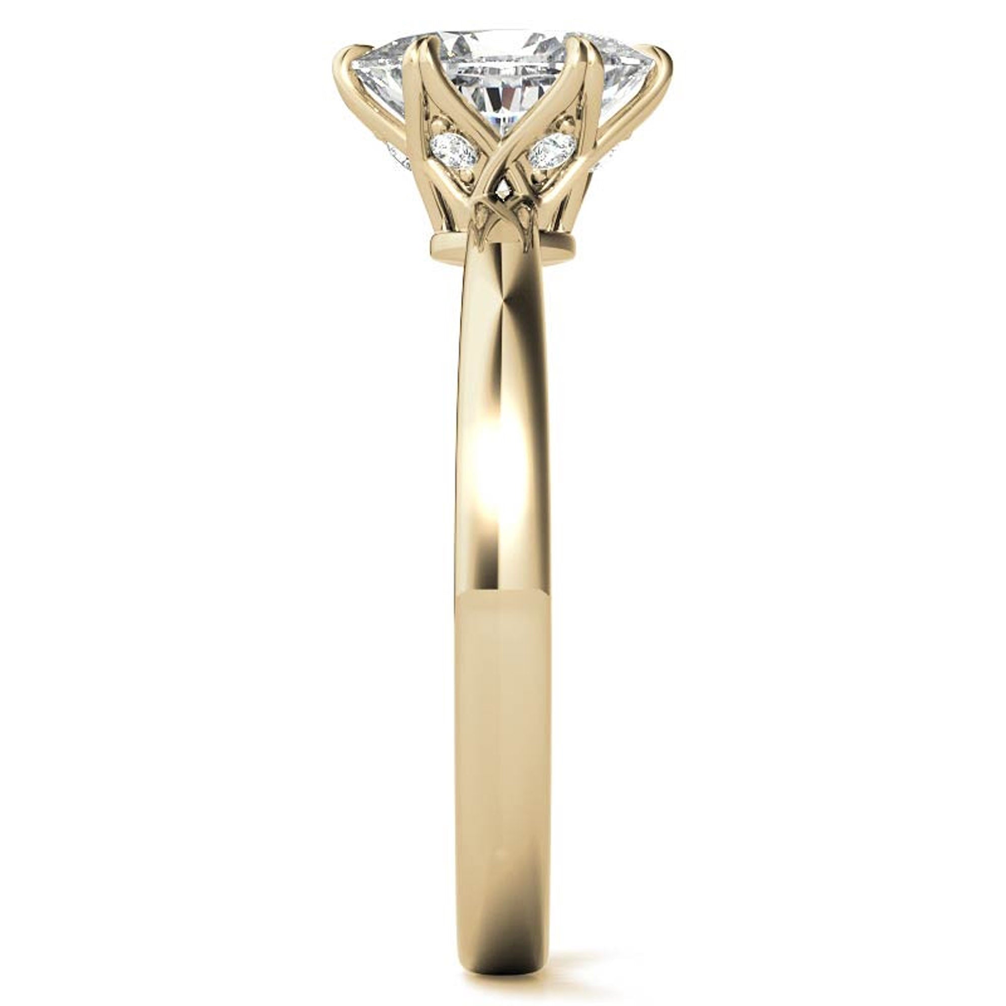 Stunning Adjustable Sterling Silver Solitaire Ring with Yellow Gold Plating | American Diamond Elegance for Women