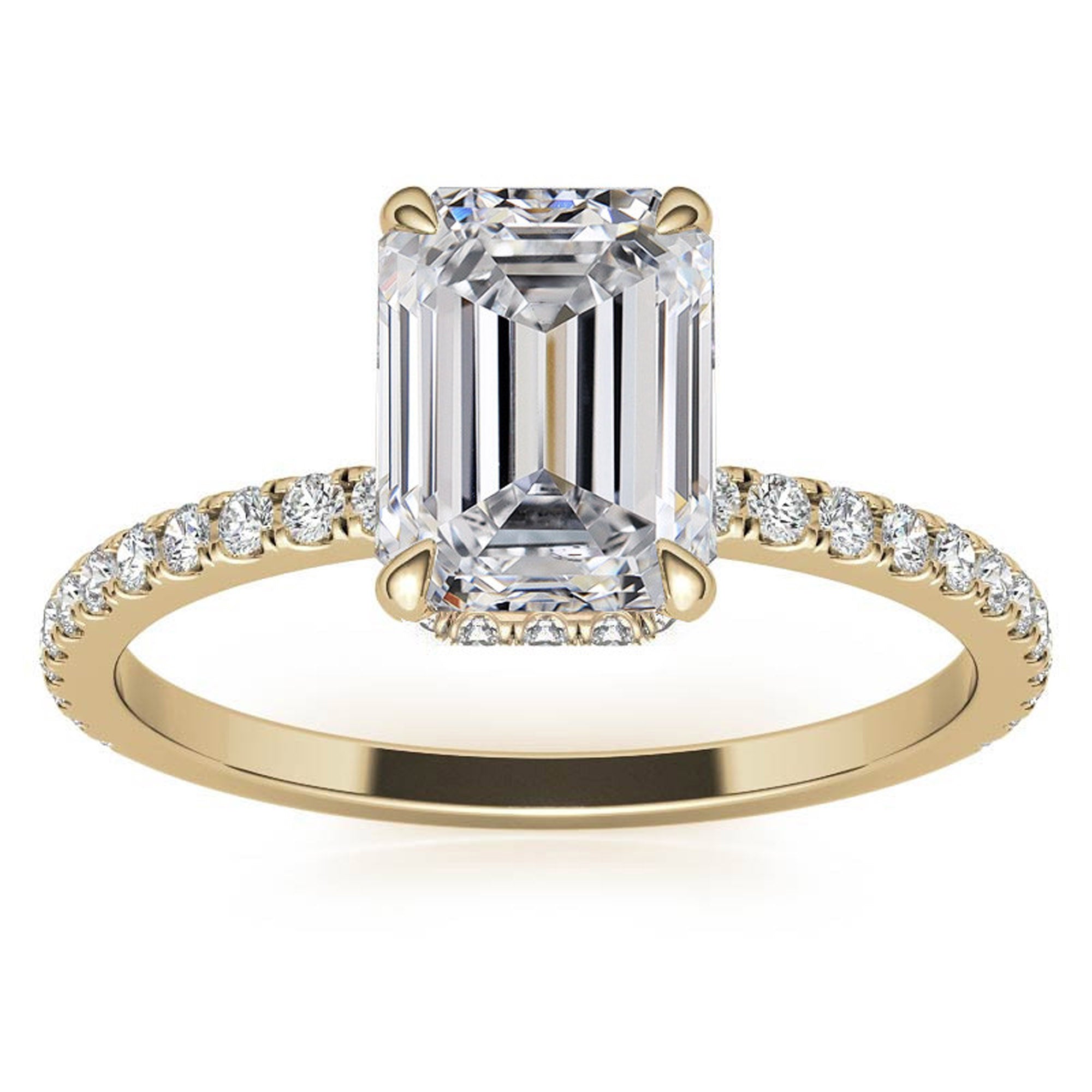 Sterling Silver Radiant Cut Adjustable Minimalist Style Yellow Gold Ring Perfect for Engagement.