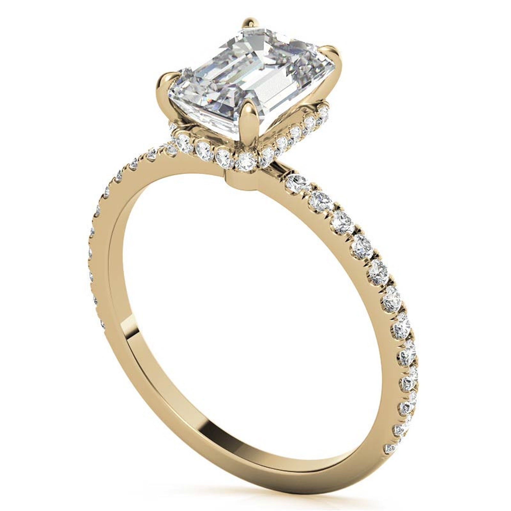 Sterling Silver Radiant Cut Adjustable Minimalist Style Yellow Gold Ring Perfect for Engagement.