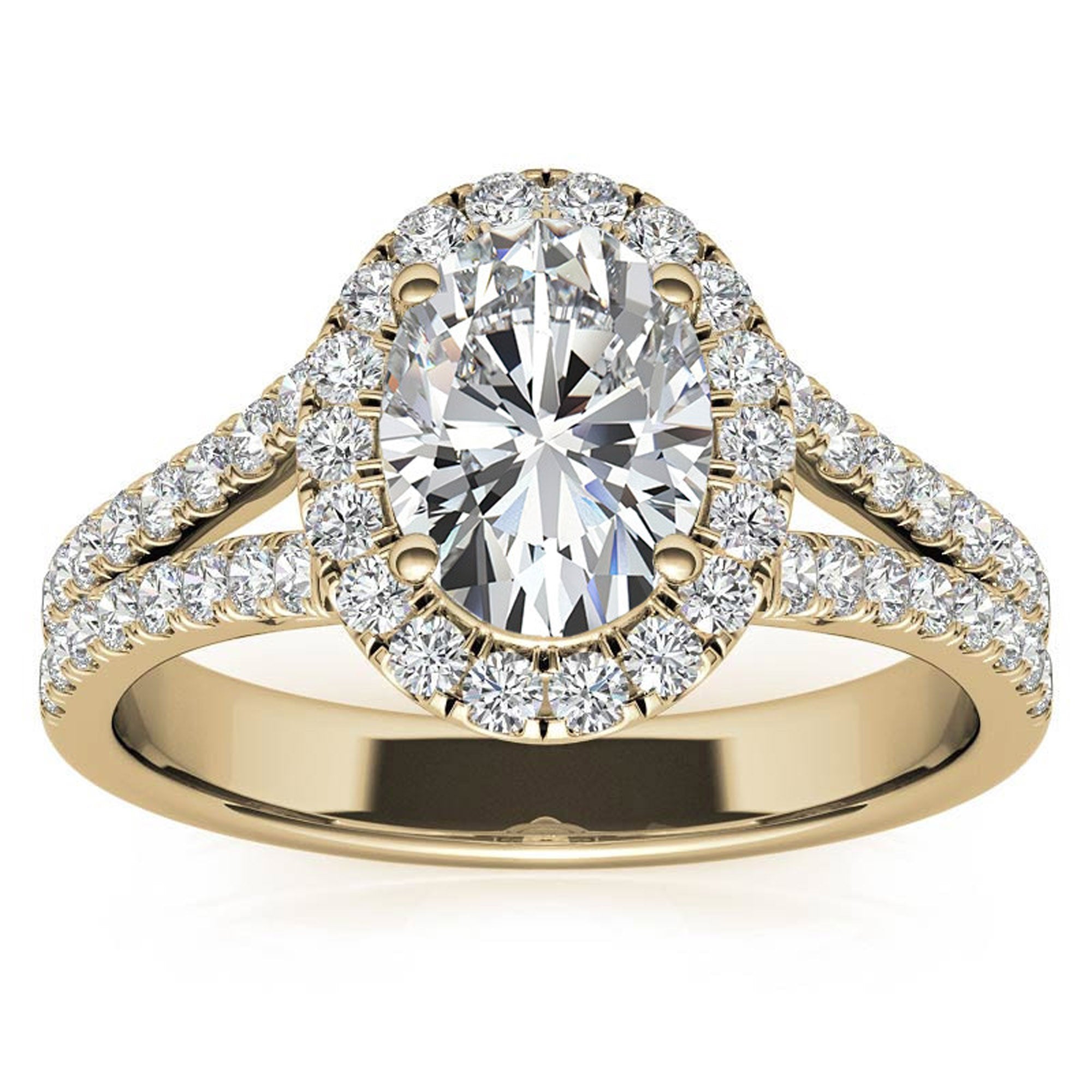 Split Shank Yellow Gold Adjustable Sterling Silver Elegant Engagement Ring For Women