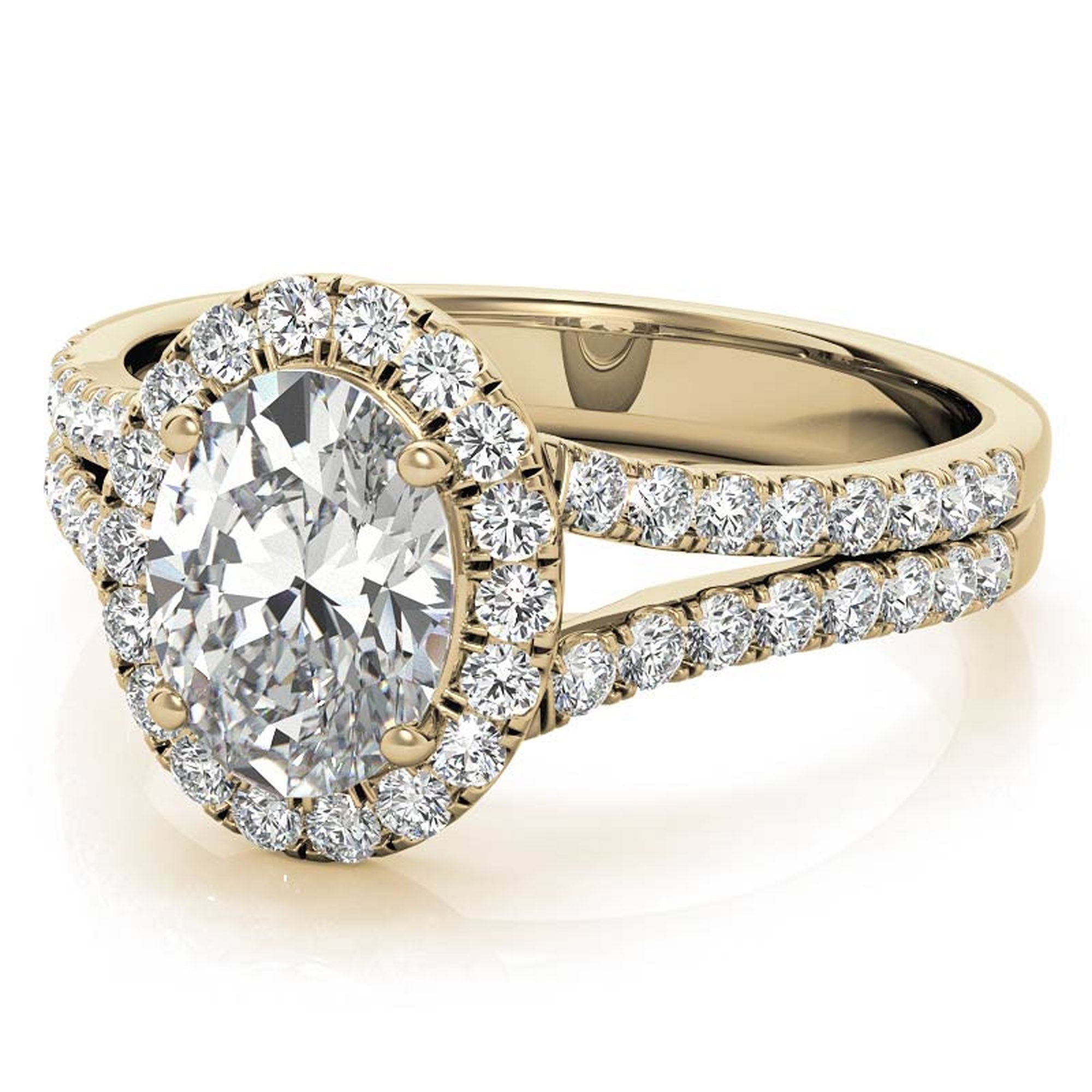 Split Shank Yellow Gold Adjustable Sterling Silver Elegant Engagement Ring For Women