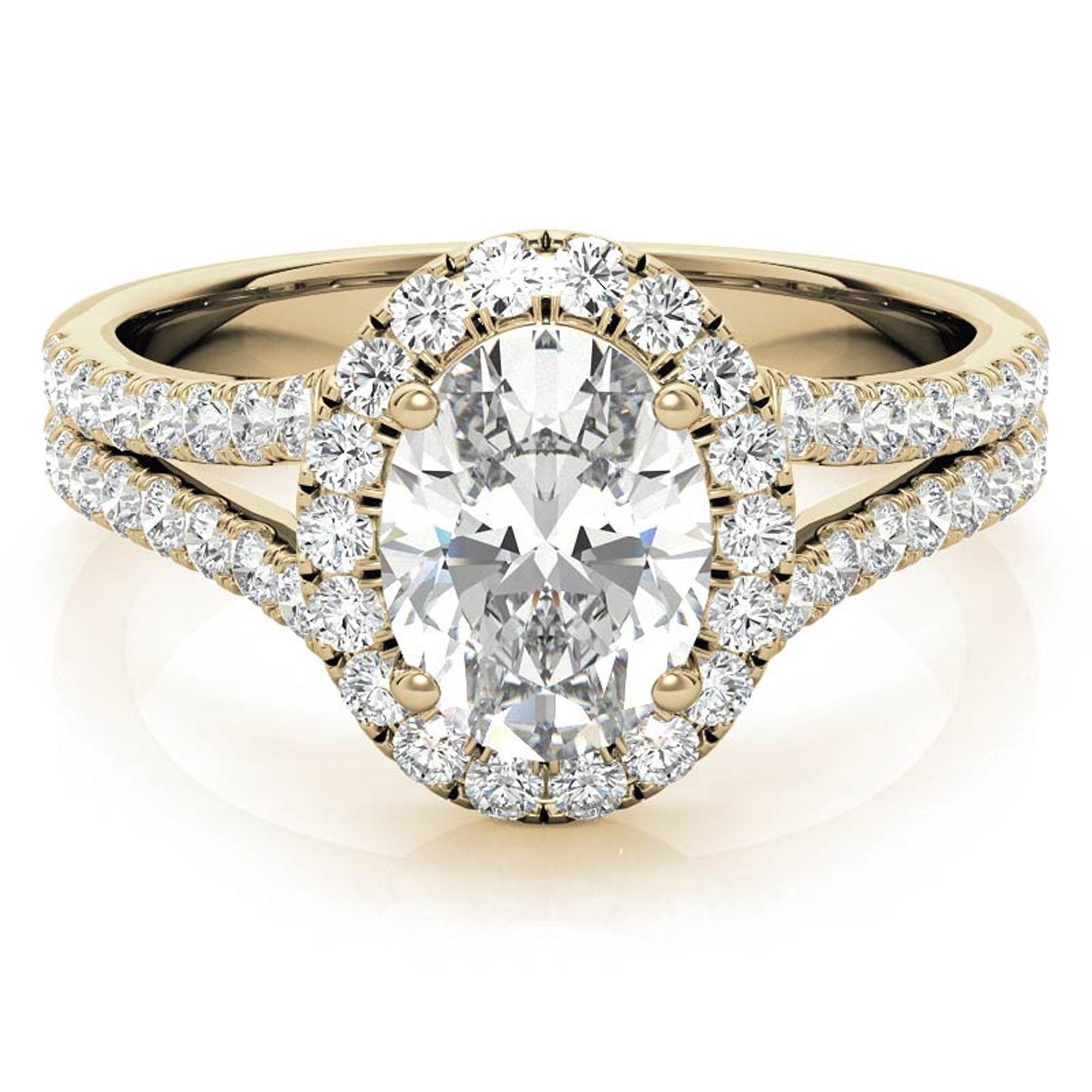 Split Shank Yellow Gold Adjustable Sterling Silver Elegant Engagement Ring For Women