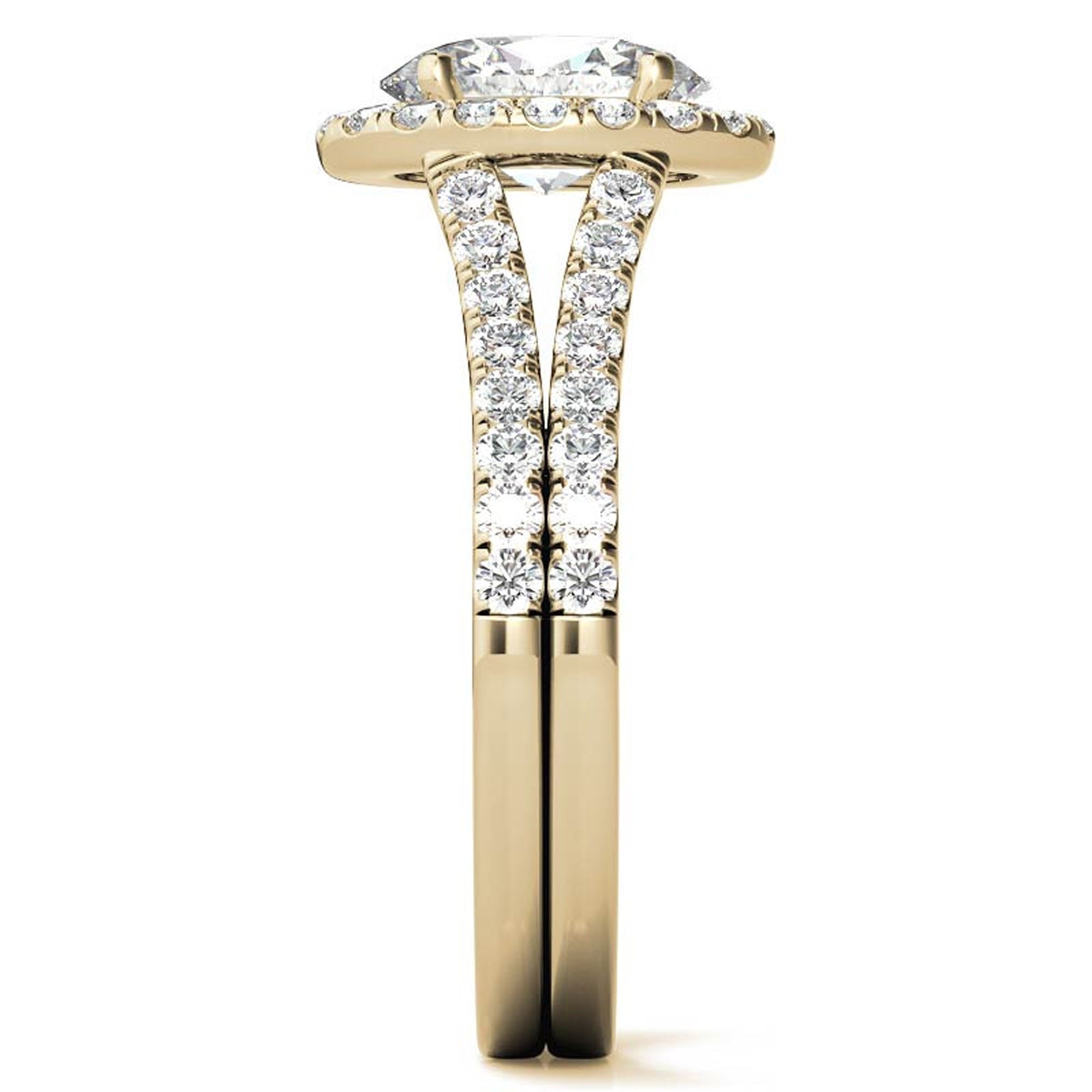 Split Shank Yellow Gold Adjustable Sterling Silver Elegant Engagement Ring For Women