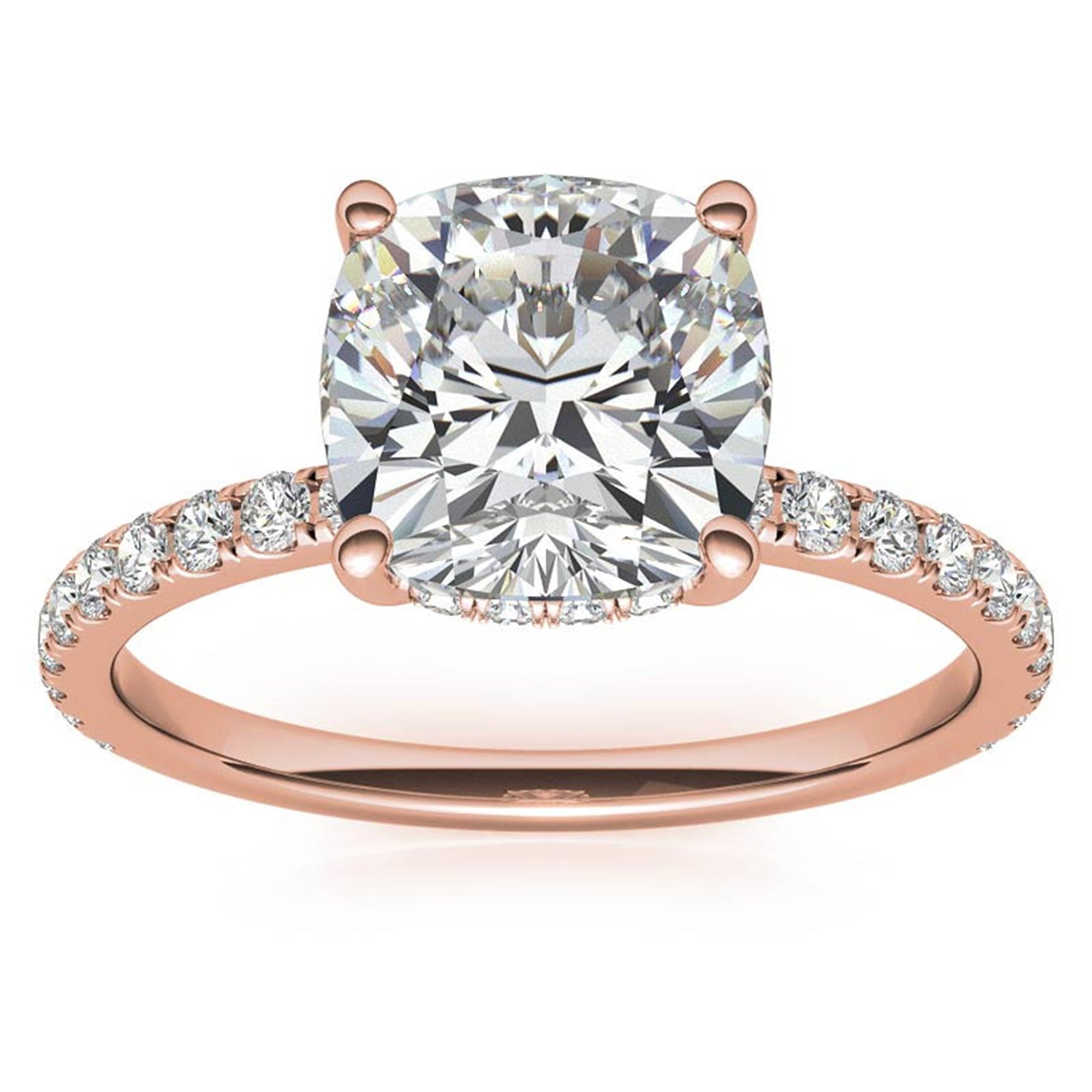 Sterling Silver Timeless Adjustable Solitaire Rose Gold Engagement Ring For Women