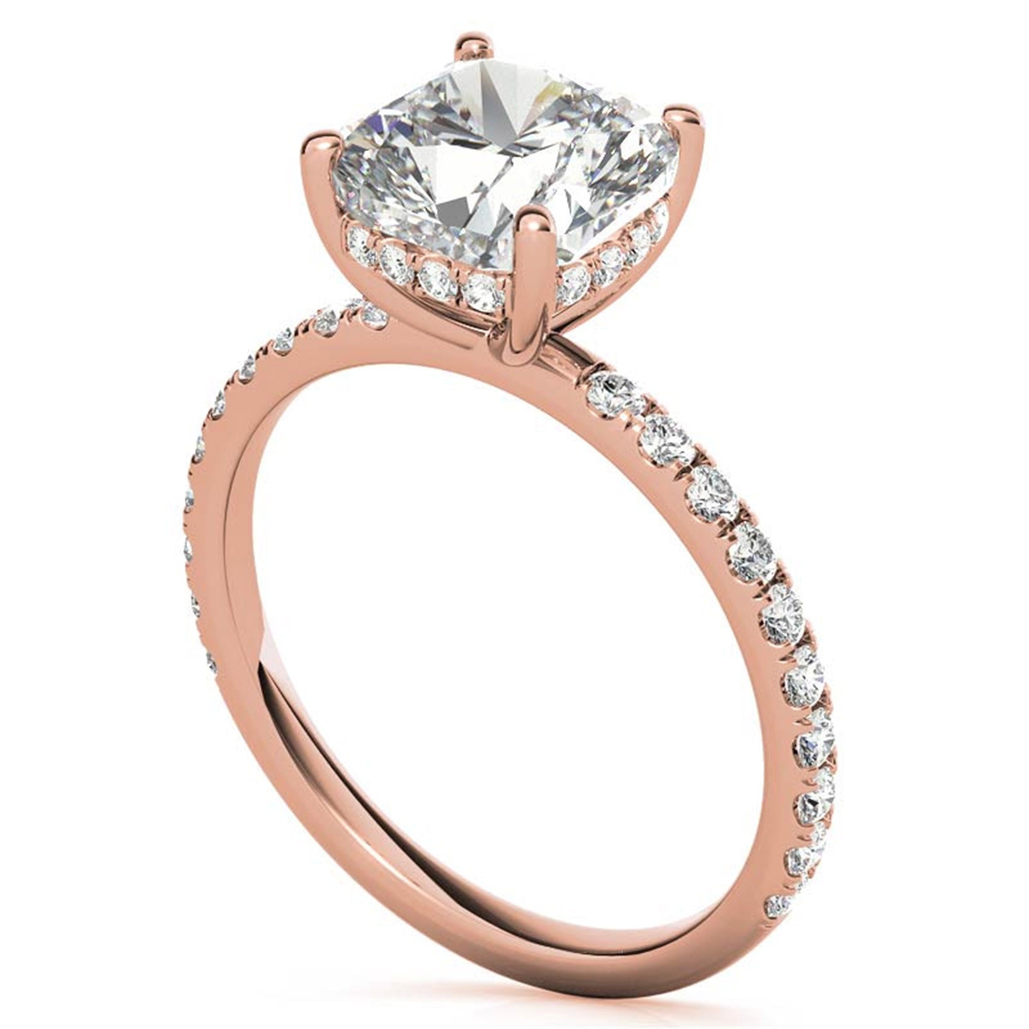 Sterling Silver Timeless Adjustable Solitaire Rose Gold Engagement Ring For Women