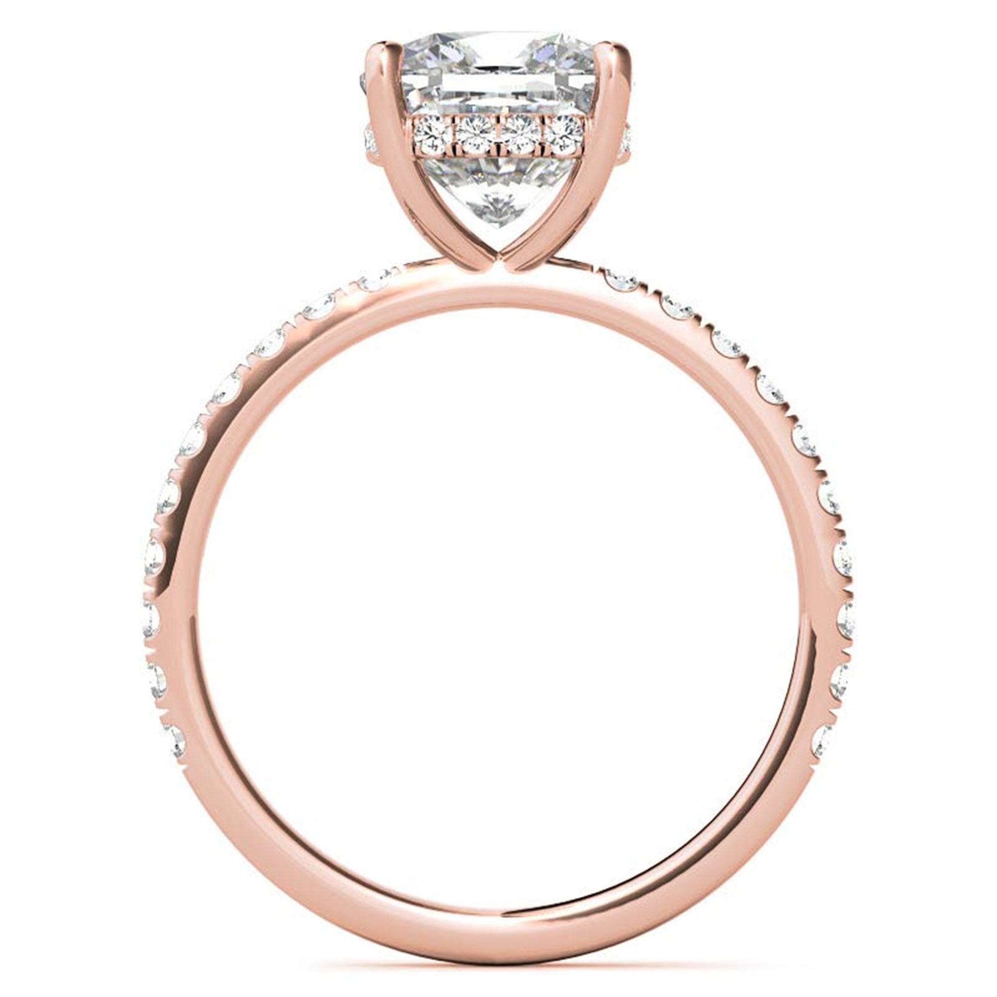 Sterling Silver Timeless Adjustable Solitaire Rose Gold Engagement Ring For Women