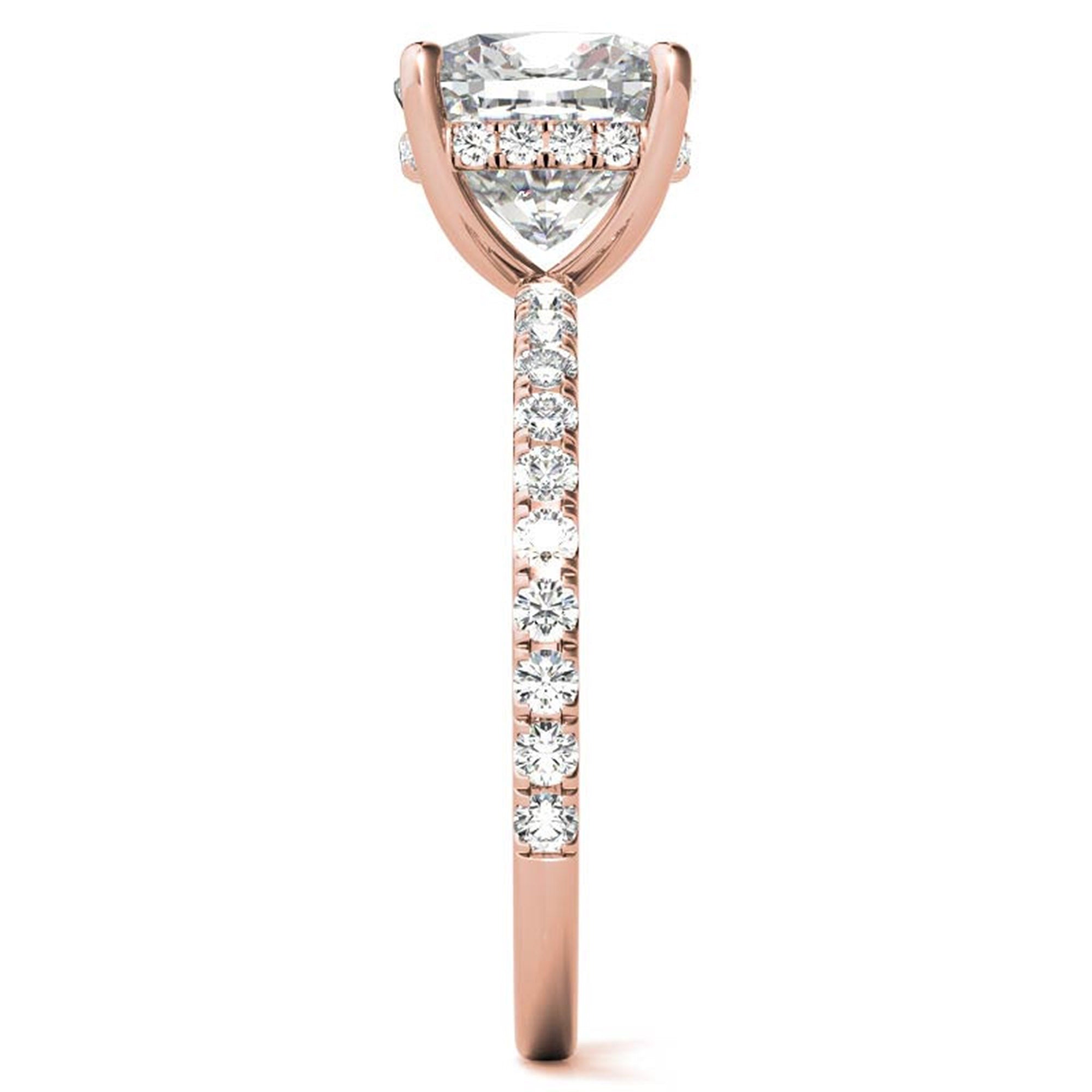 Sterling Silver Timeless Adjustable Solitaire Rose Gold Engagement Ring For Women