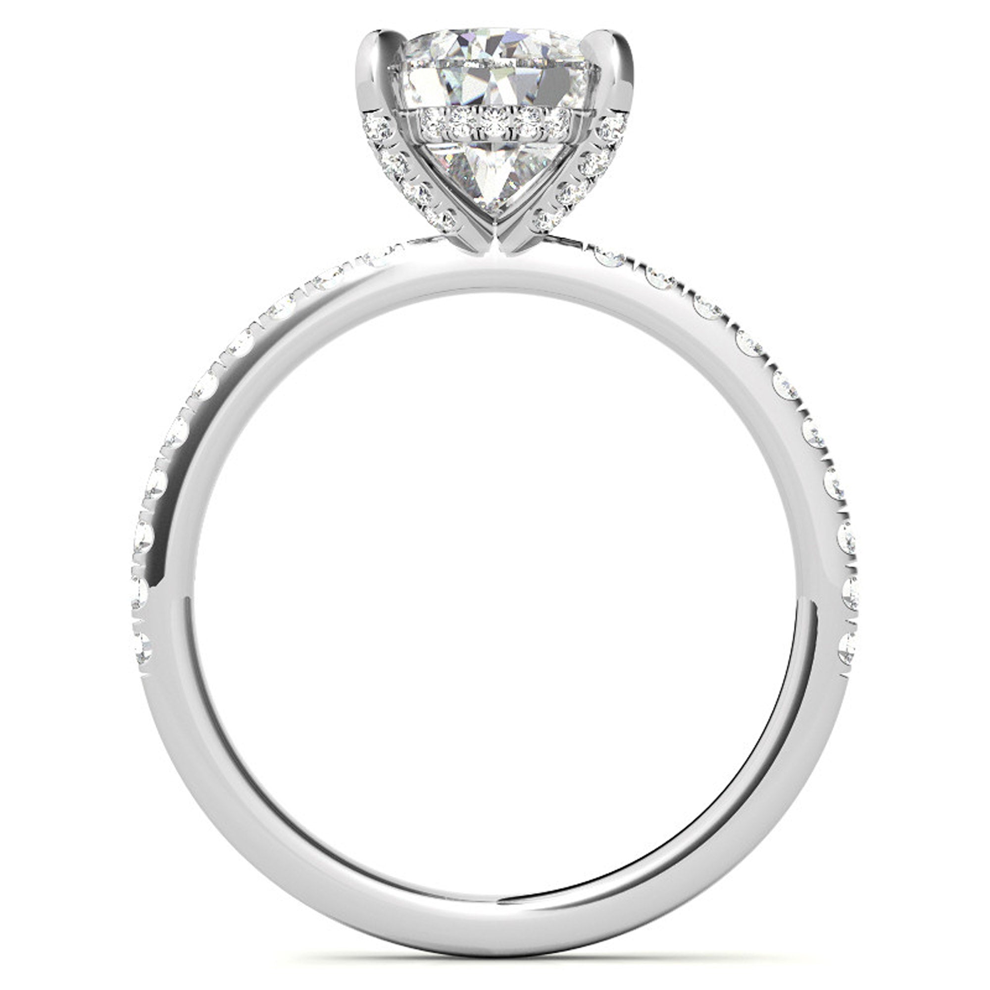 Silver Elegant Pear Solitaire Ring