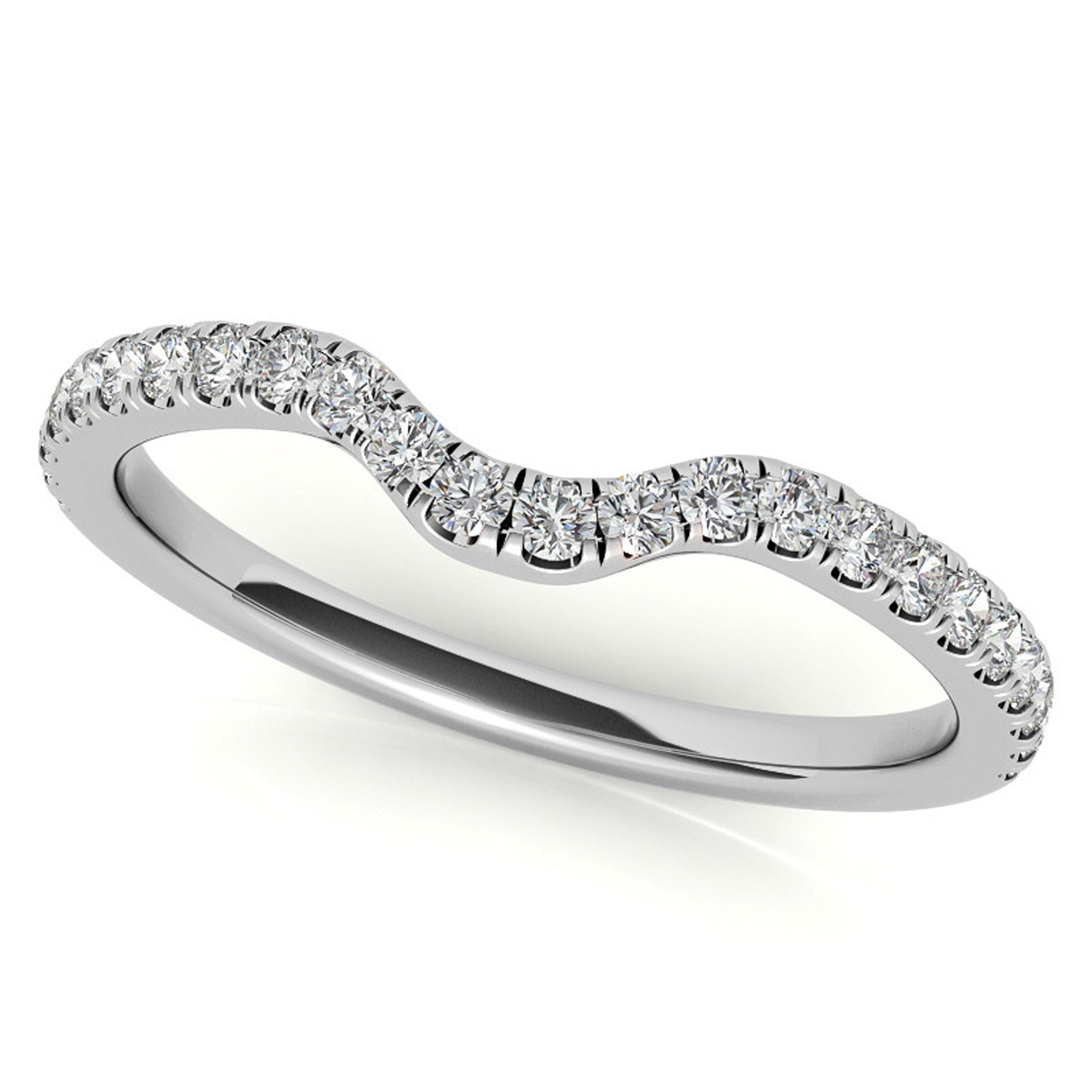 Silver Elegant Pear Solitaire Ring