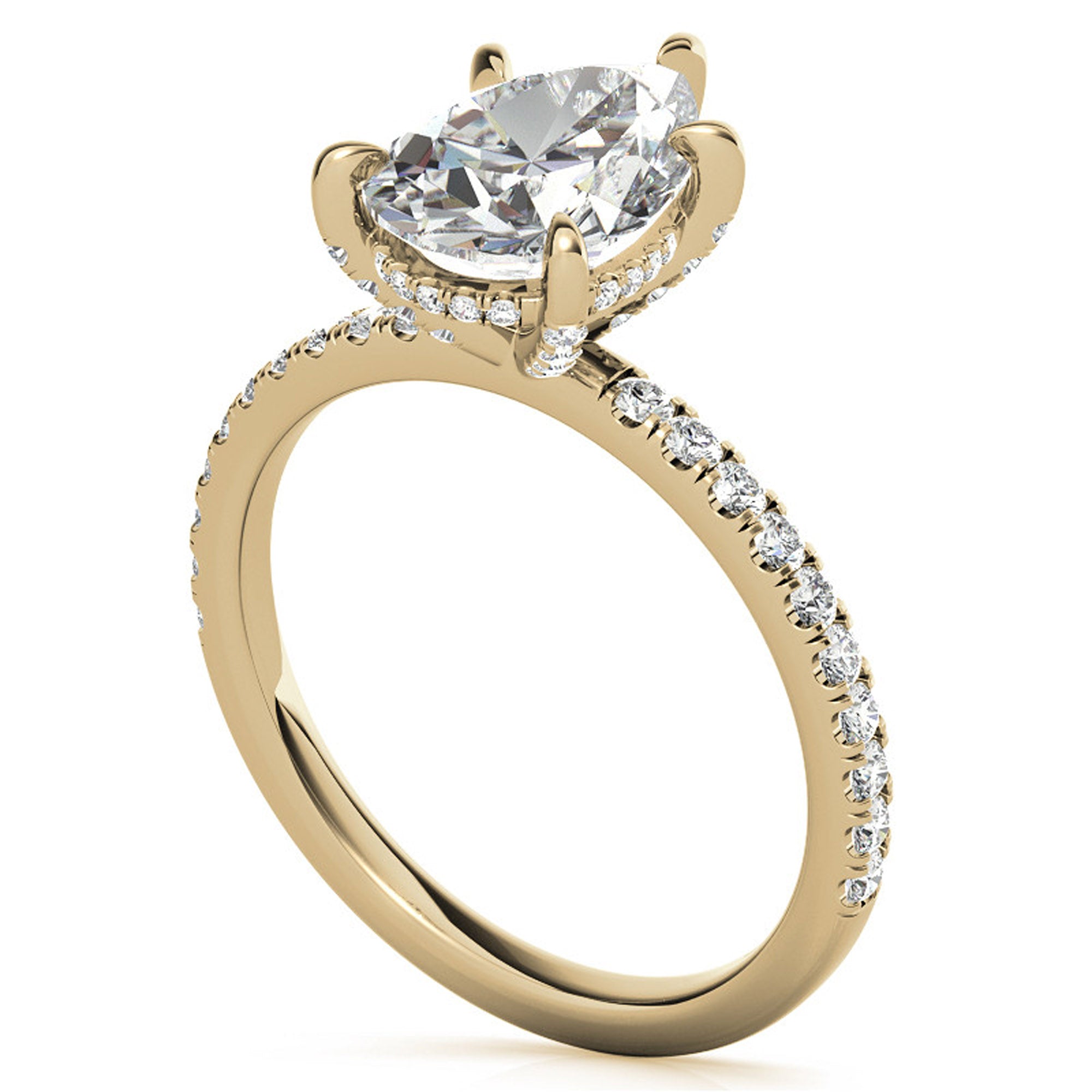 Silver Radiant Teardrop Stackable Ring