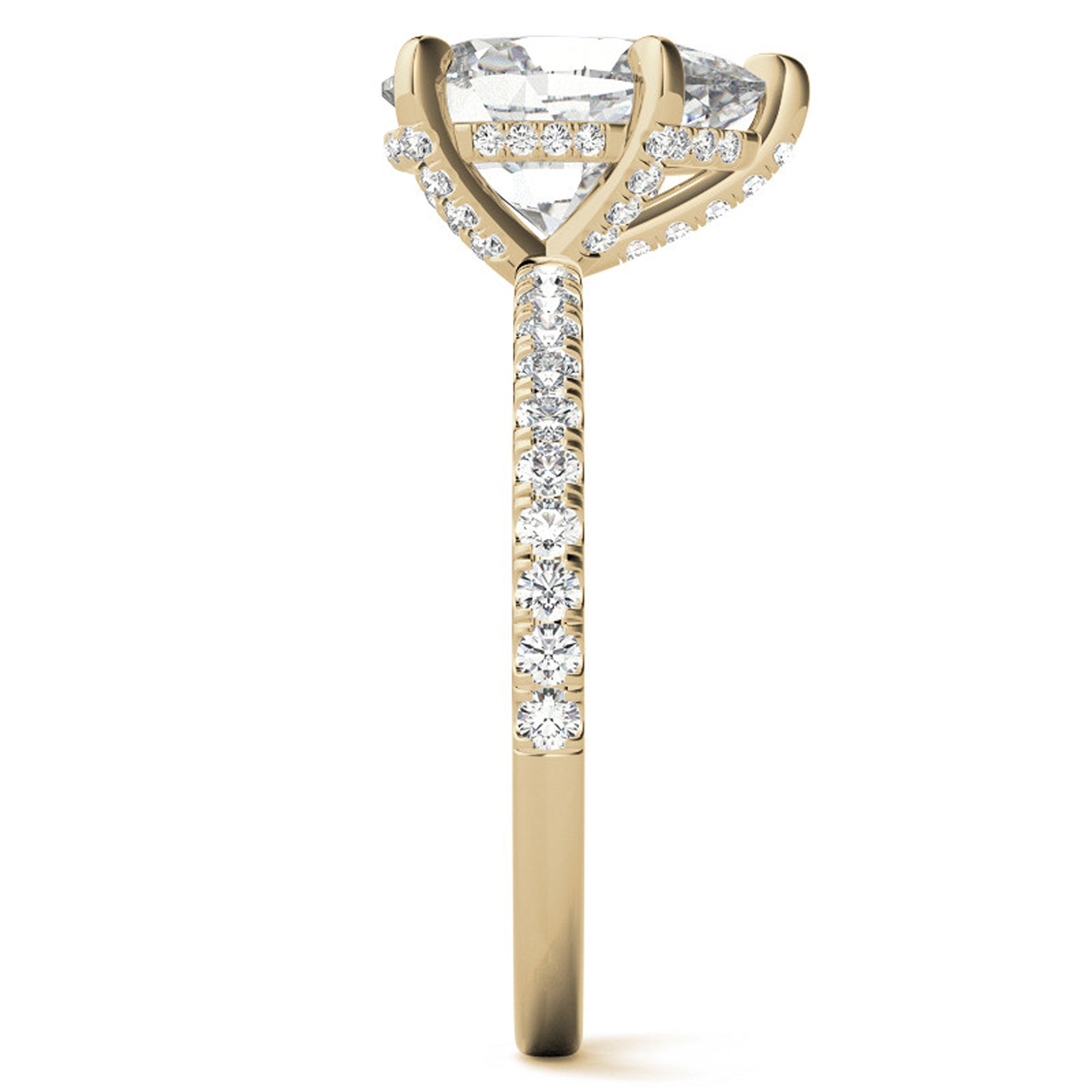 Silver Radiant Teardrop Stackable Ring
