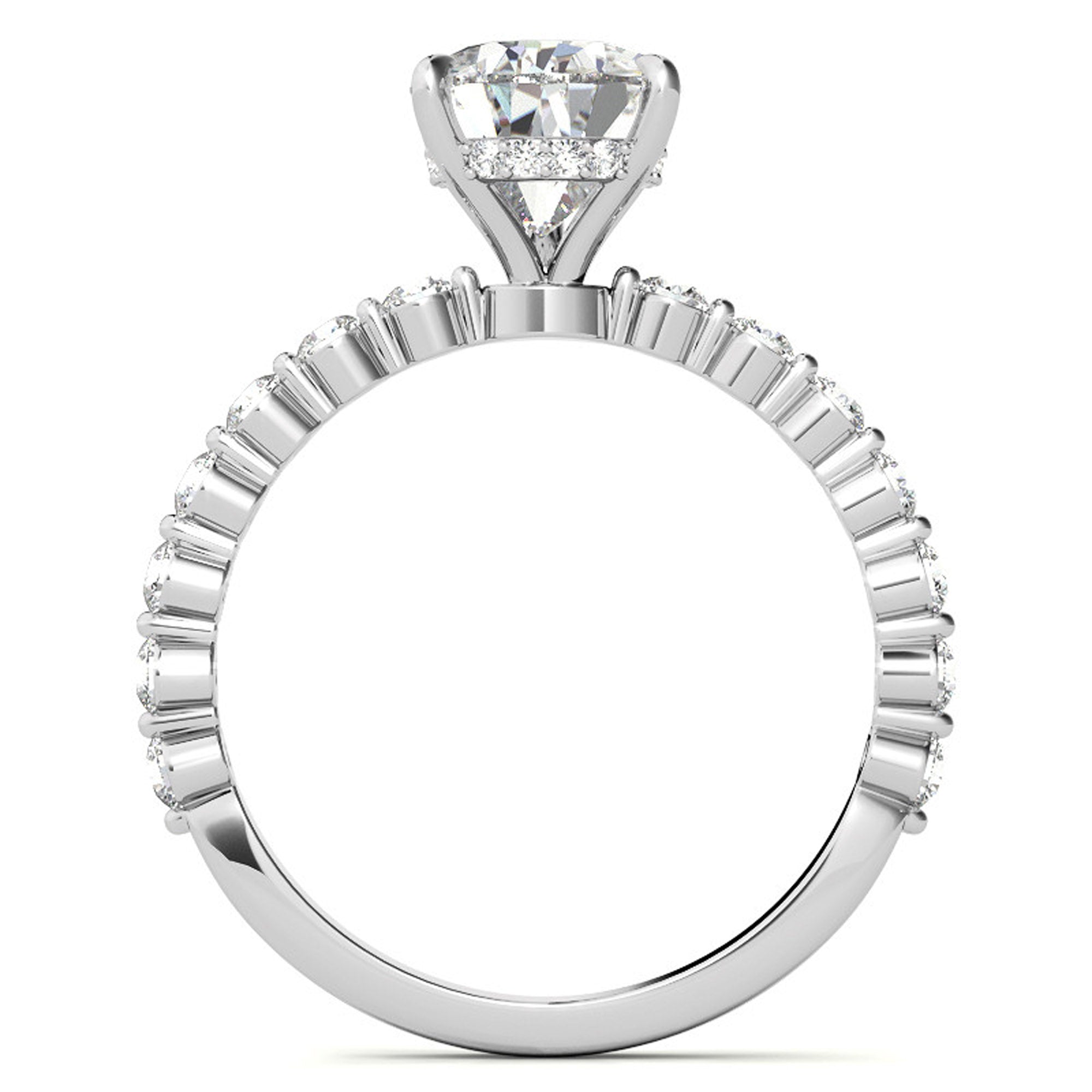 Silver Pear Cut Elegance Ring