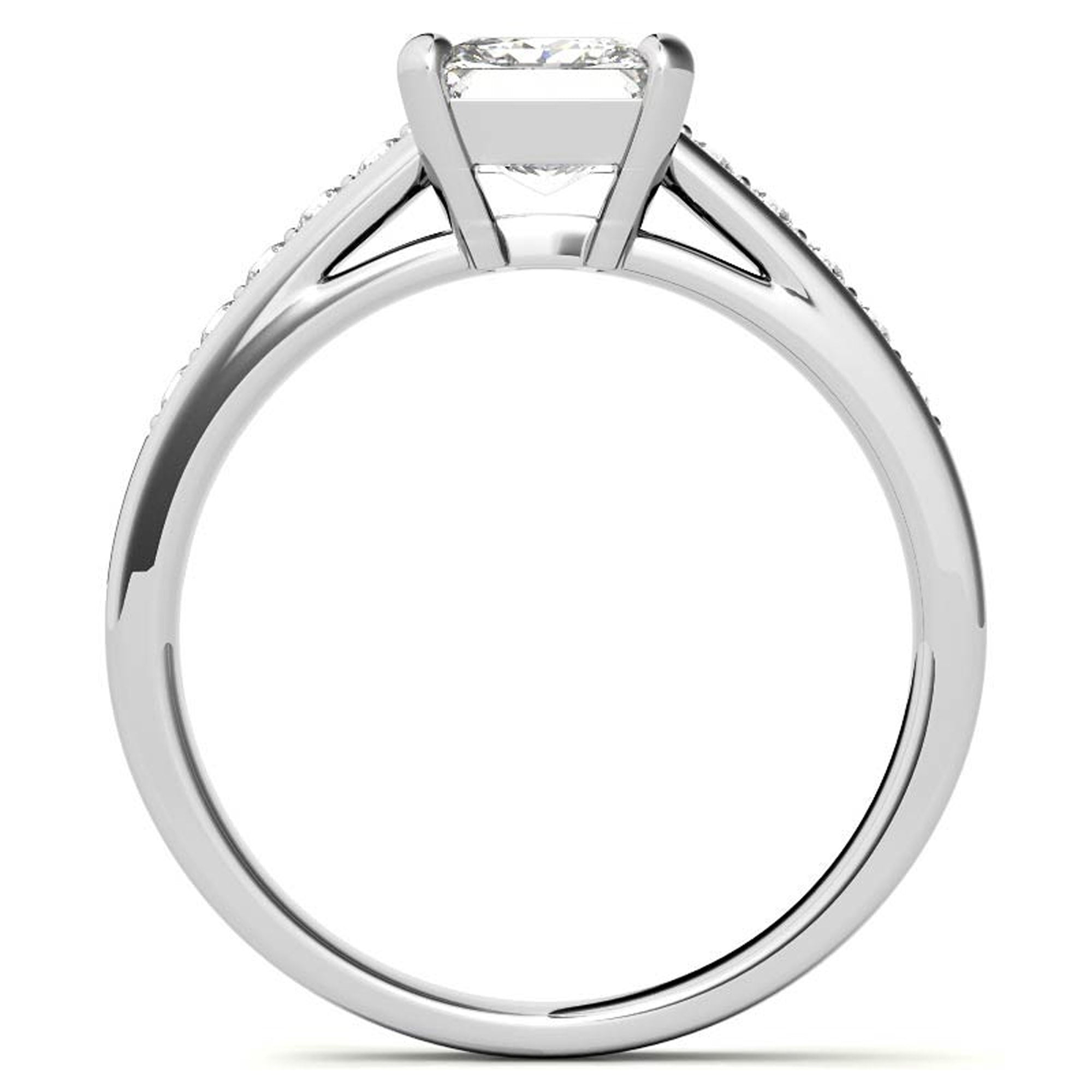 Dainty Solitaire Princess Cut Ring