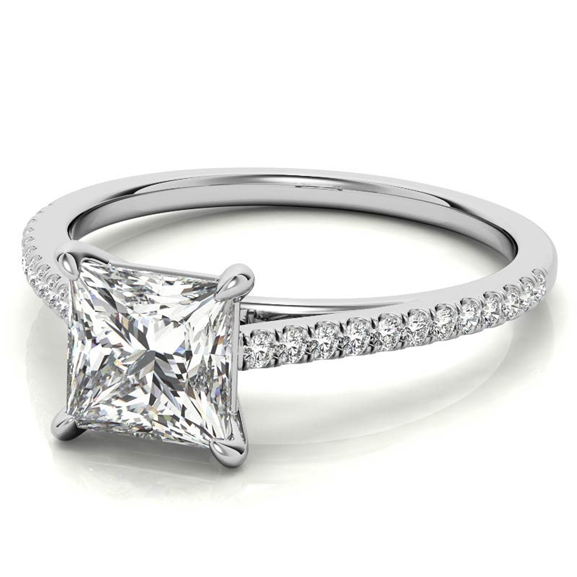 Modern Princess Cut Solitaire Ring